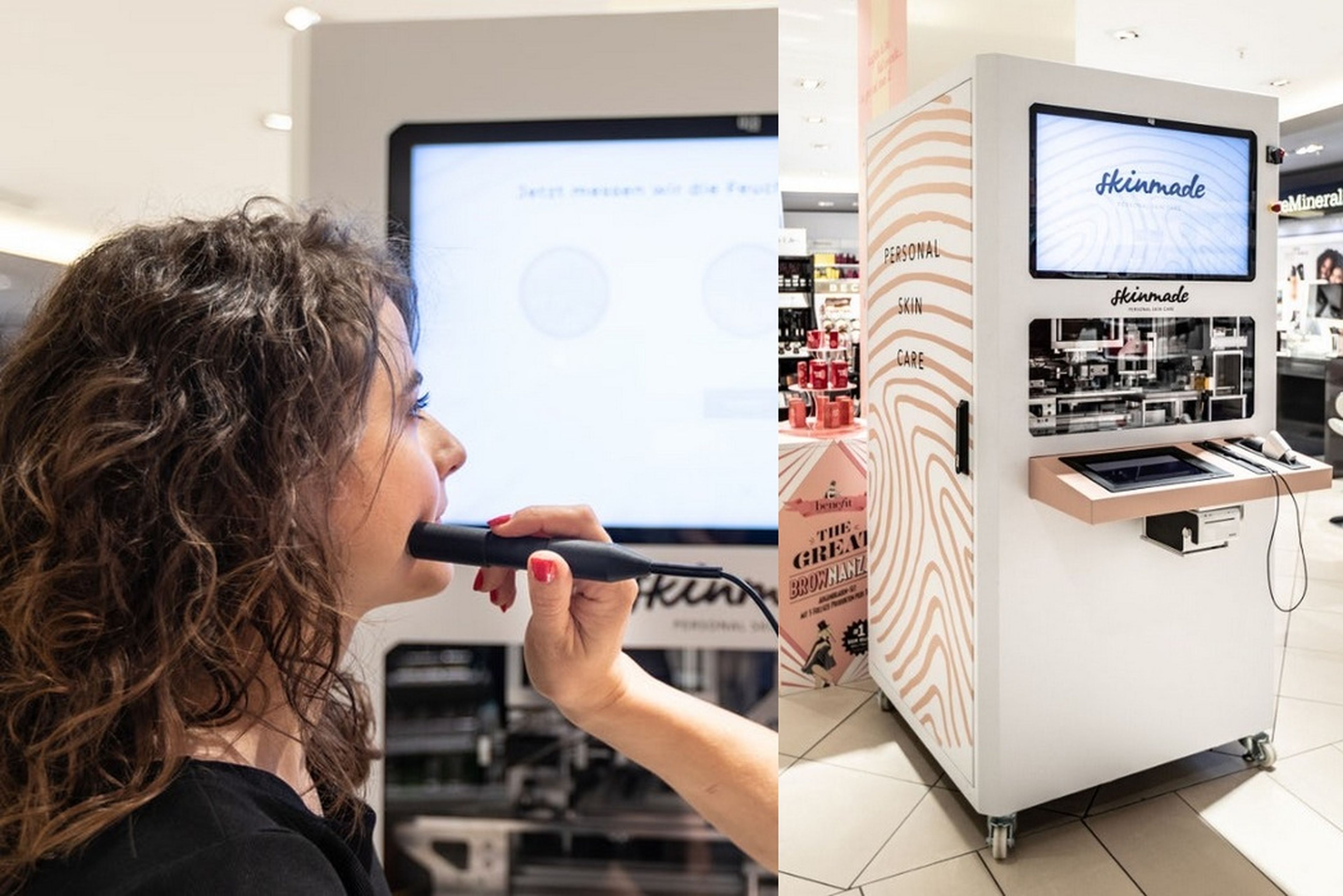 Estos kioscos expendedores analizan tu piel y preparan una crema de belleza personalizada