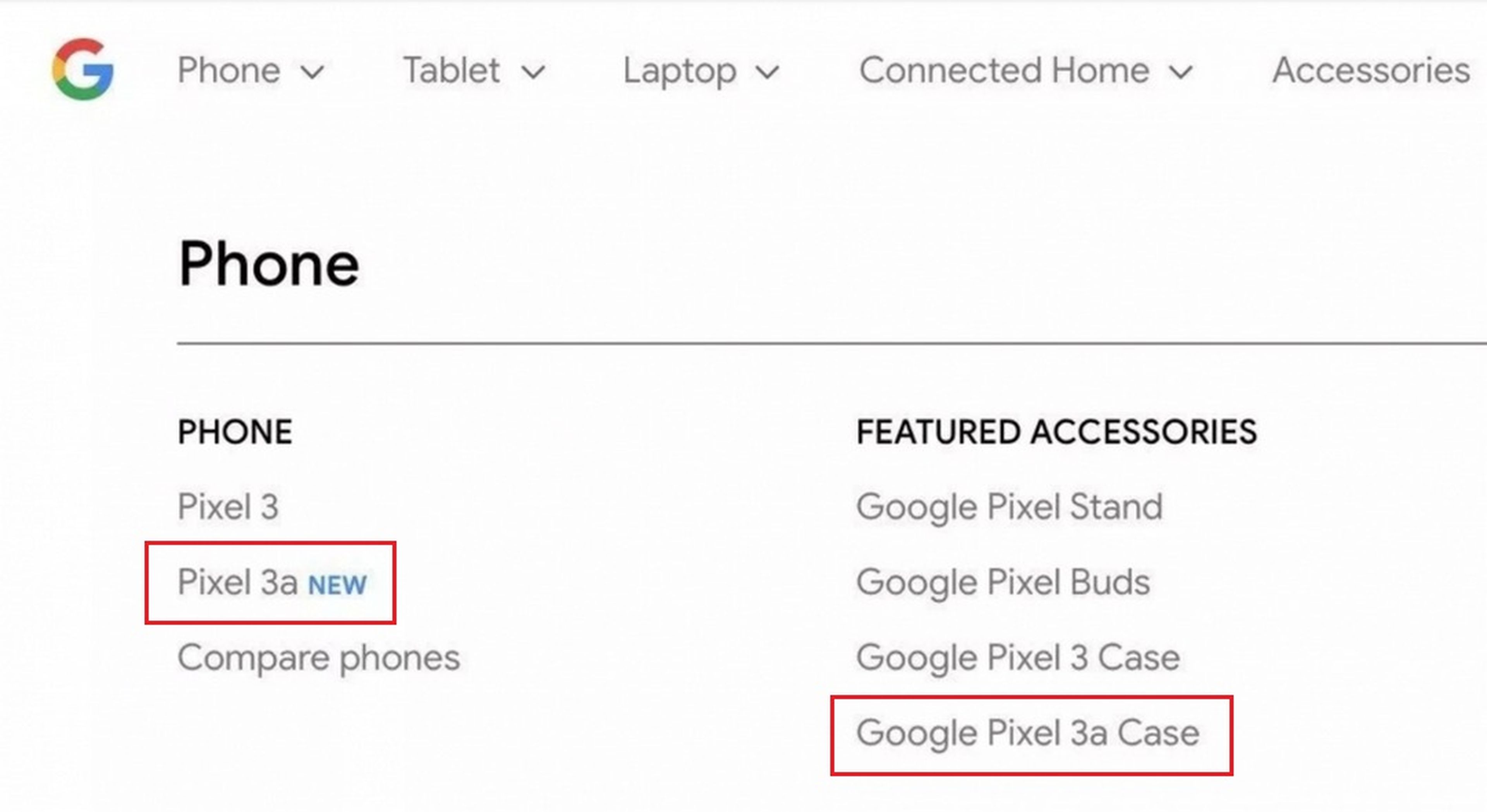 El nuevo Google Pixel 3a, el Pixel 3 barato, aparece en la tienda de Google