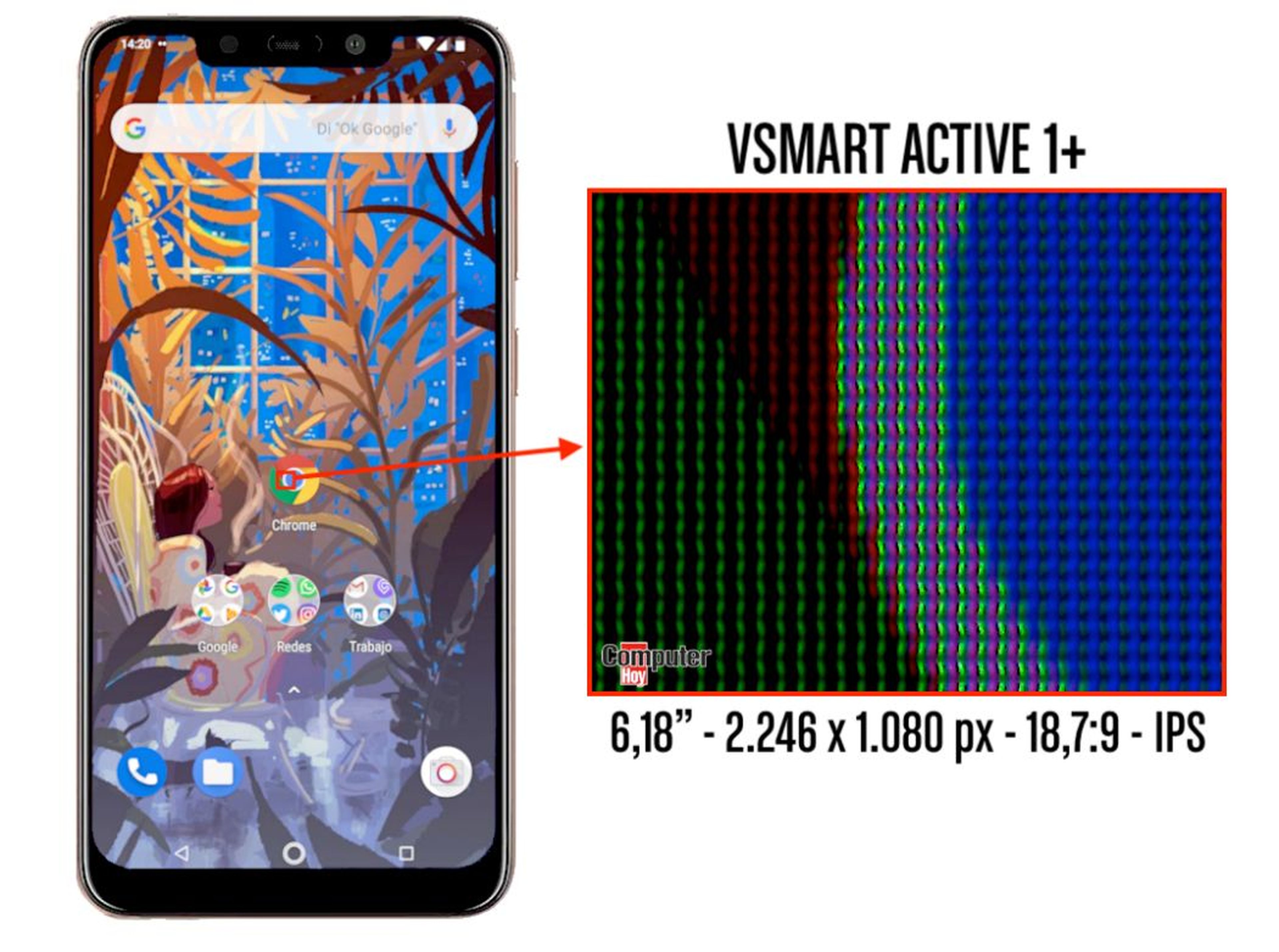 Prueba resolución pantalla Vsmart Active 1+