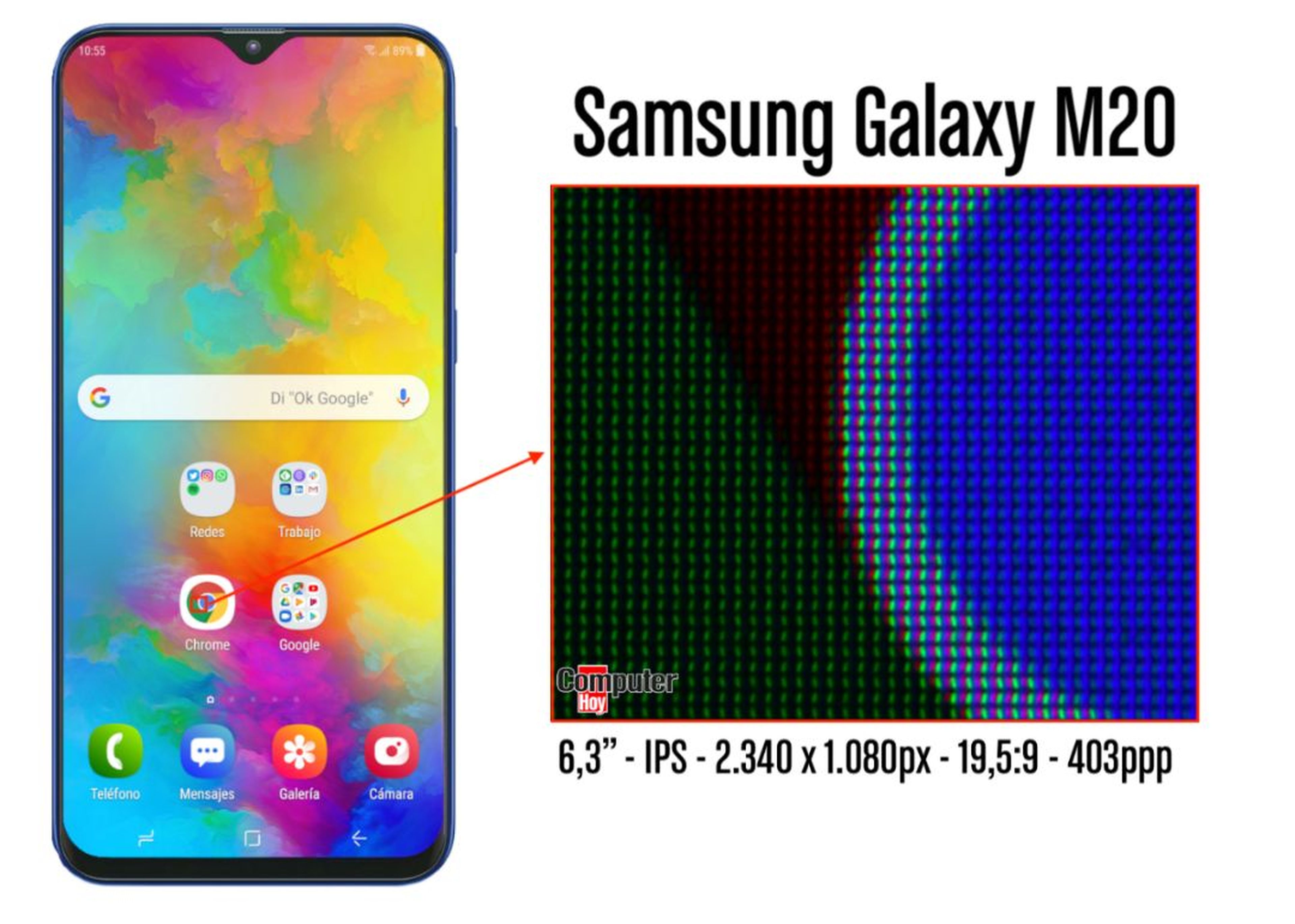 Pruebas pantalla Galaxy M20