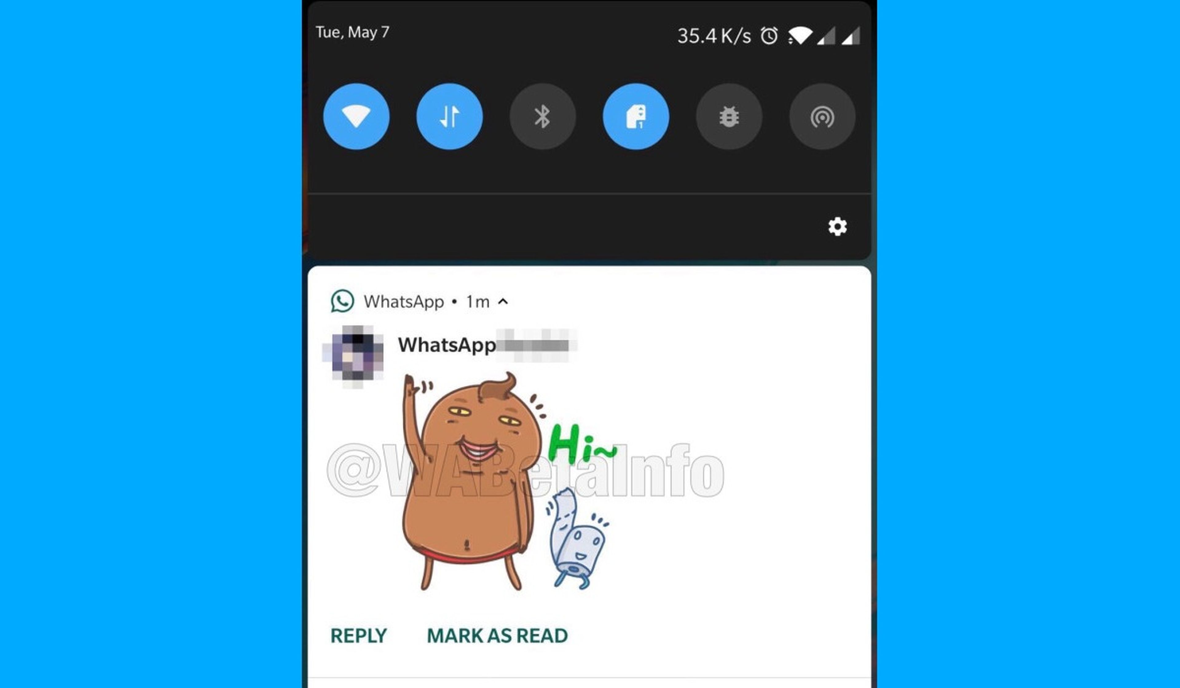 La última beta de WhatsApp muestra stickers animados en las notificaciones