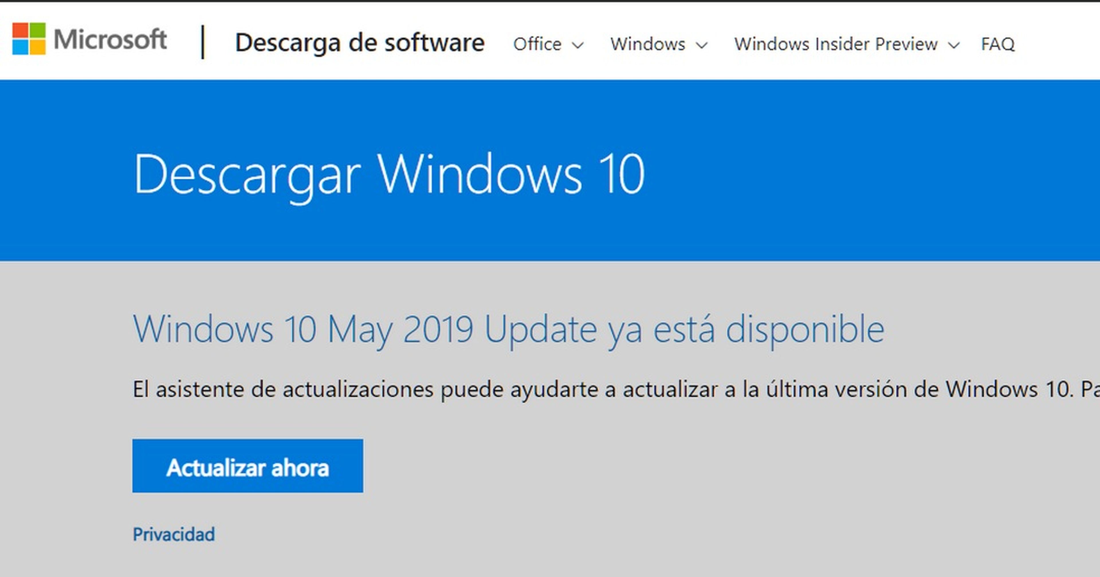 Windows 10 May 2019 Update ya está aquí: cómo actualizar lo más rápido posible