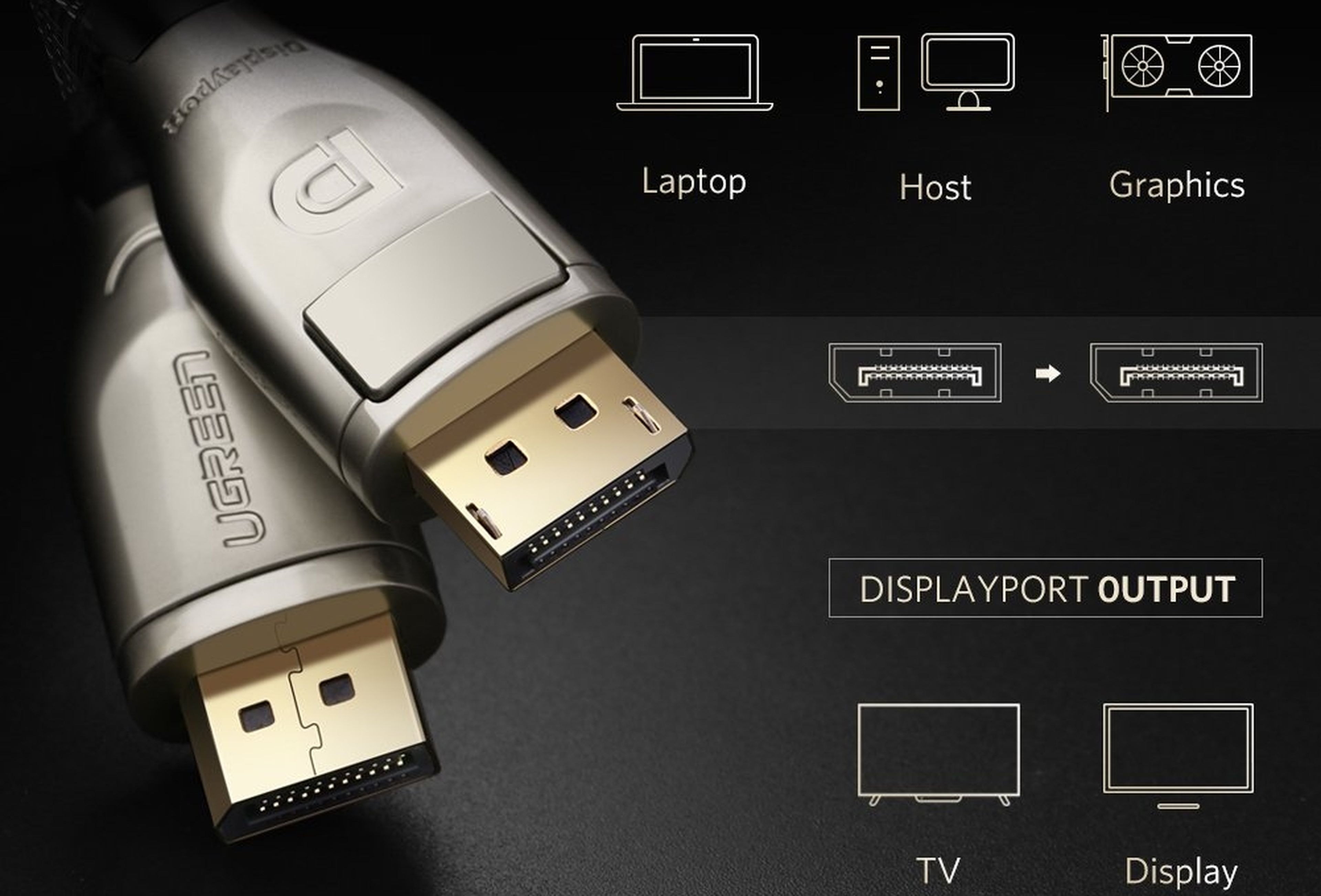 Se presenta DisplayPort 2.0, con resolución 16K y el doble ancho de banda que HDMI 2.1
