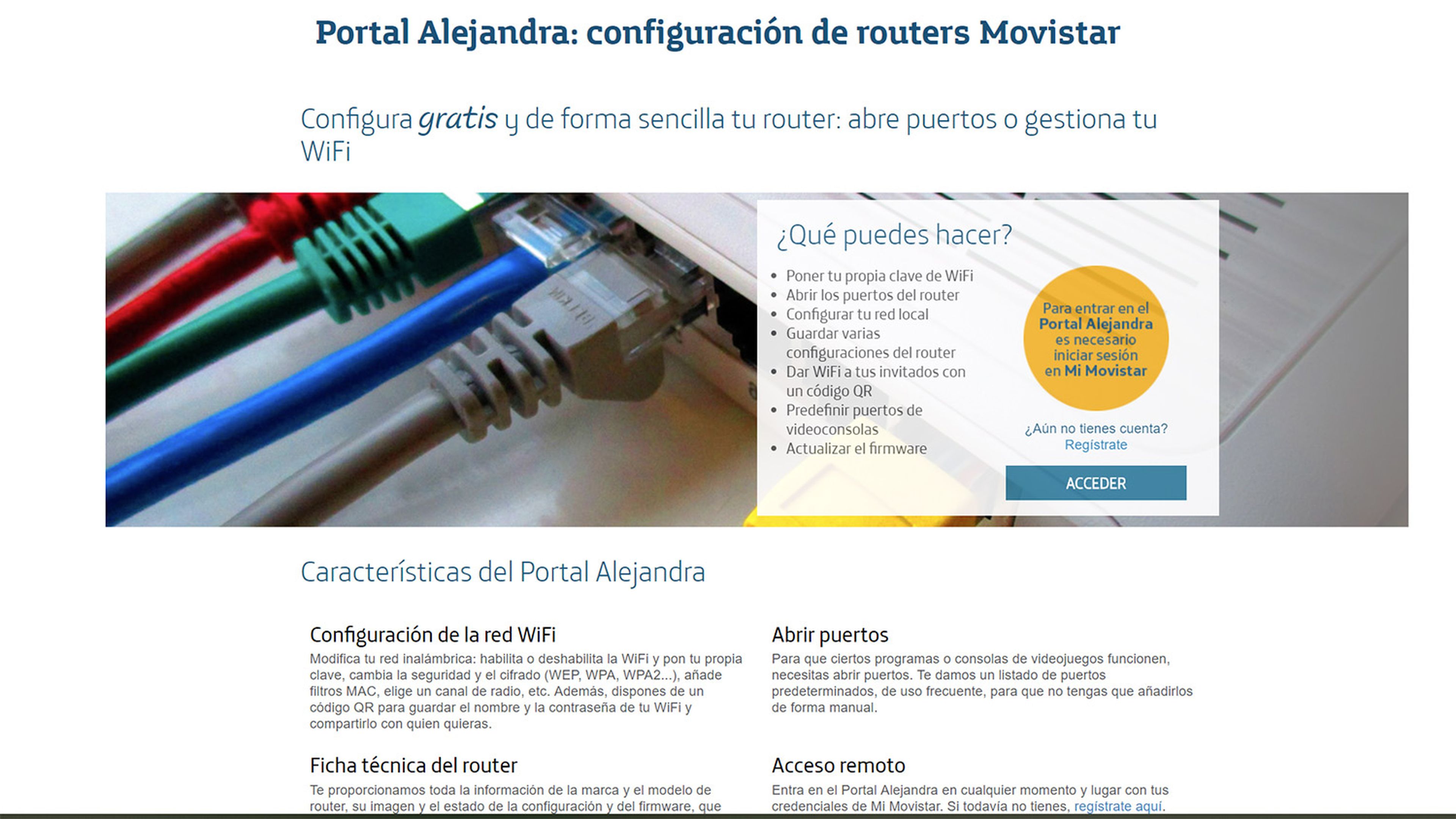 Configurar router Movistar con el Portal Alejandra