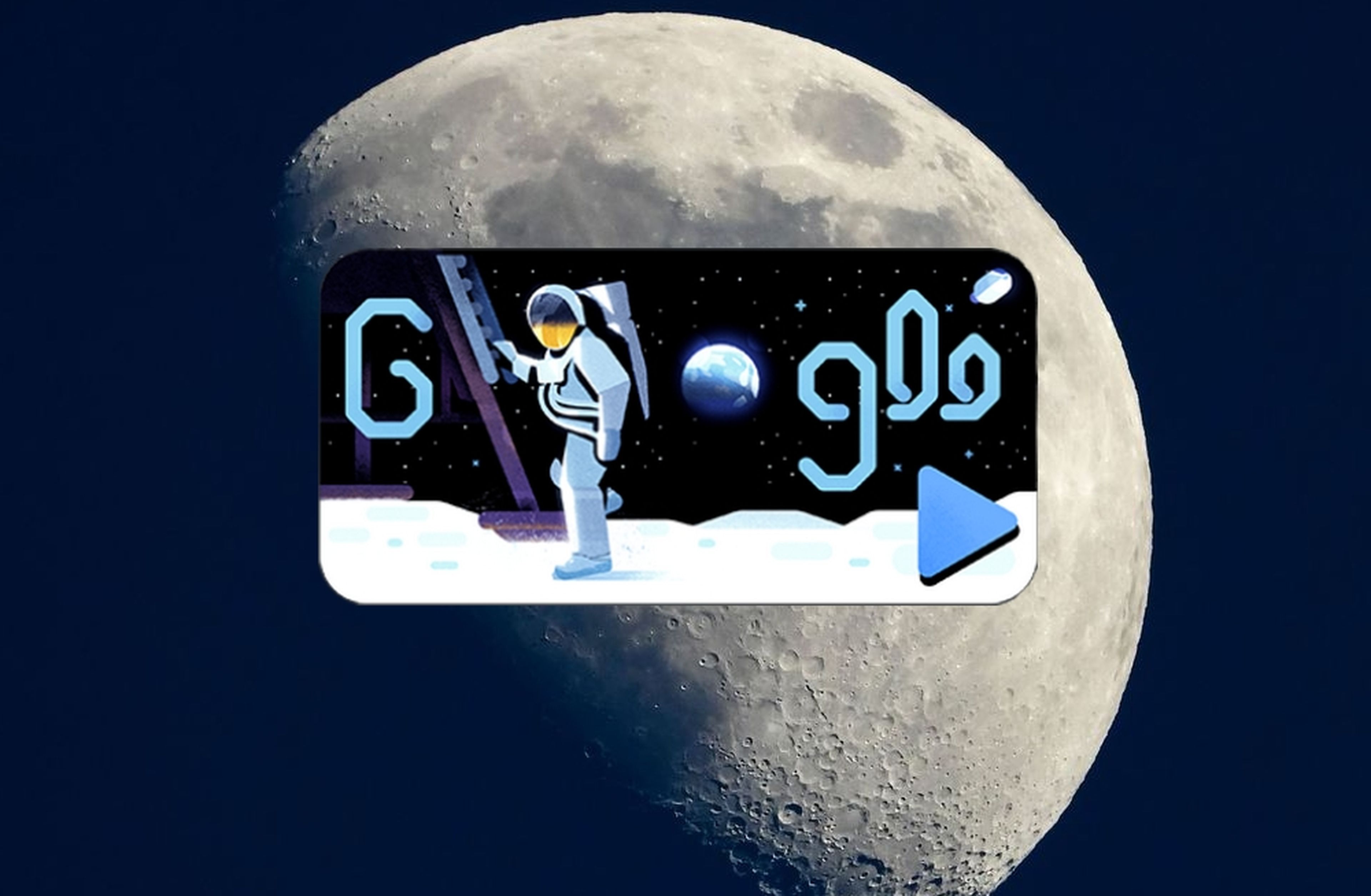 El Doodle de Google nos lleva a la Luna con el astronauta del Apolo 11 Michael Collins