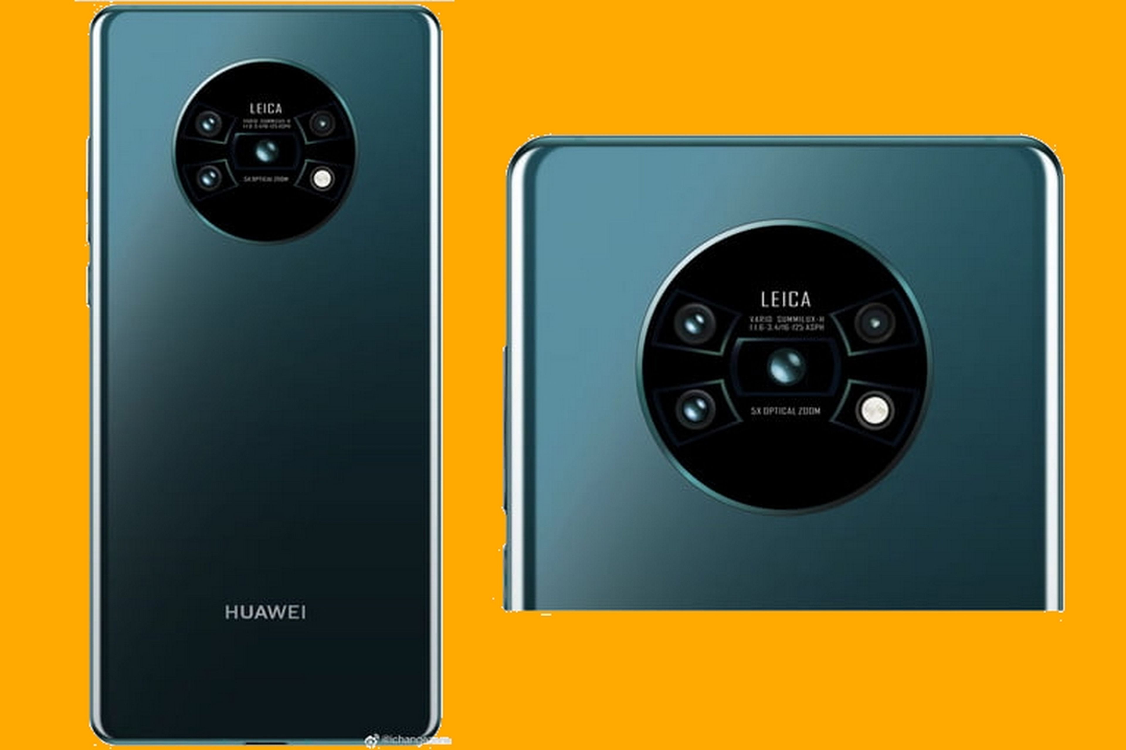 Un render del Huawei Mate 30 revela una configuración de cámara revolucionaria