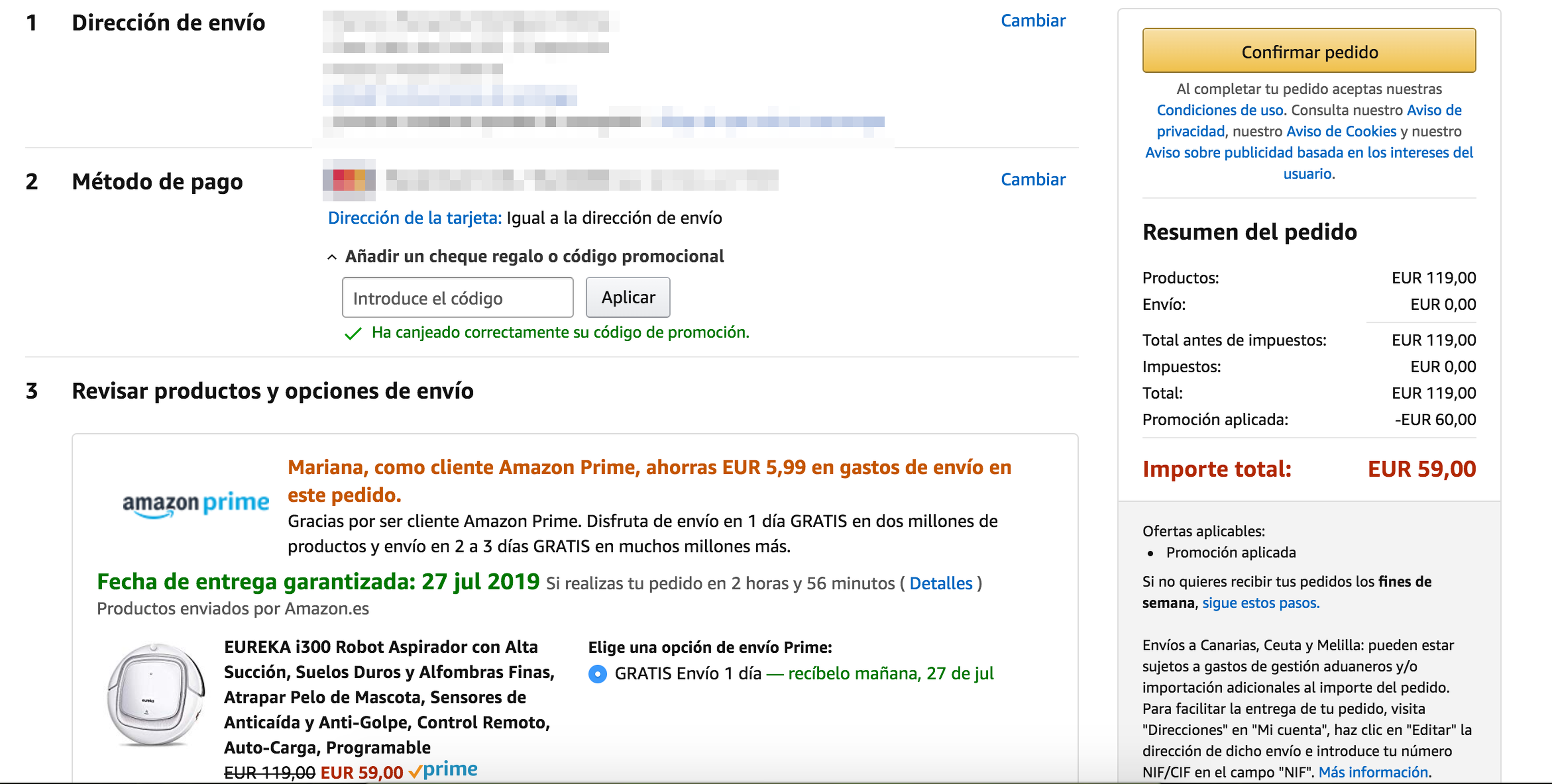 Robot aspirador por 59€ en Amazon