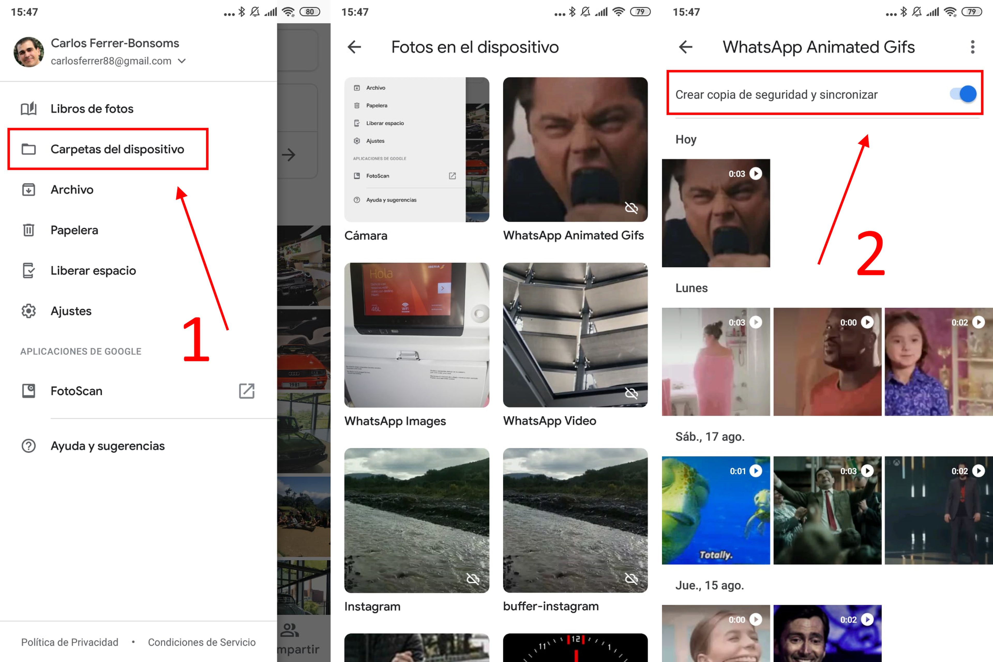 Cómo ahorrar espacio de WhatsApp en Android con Google Fotos