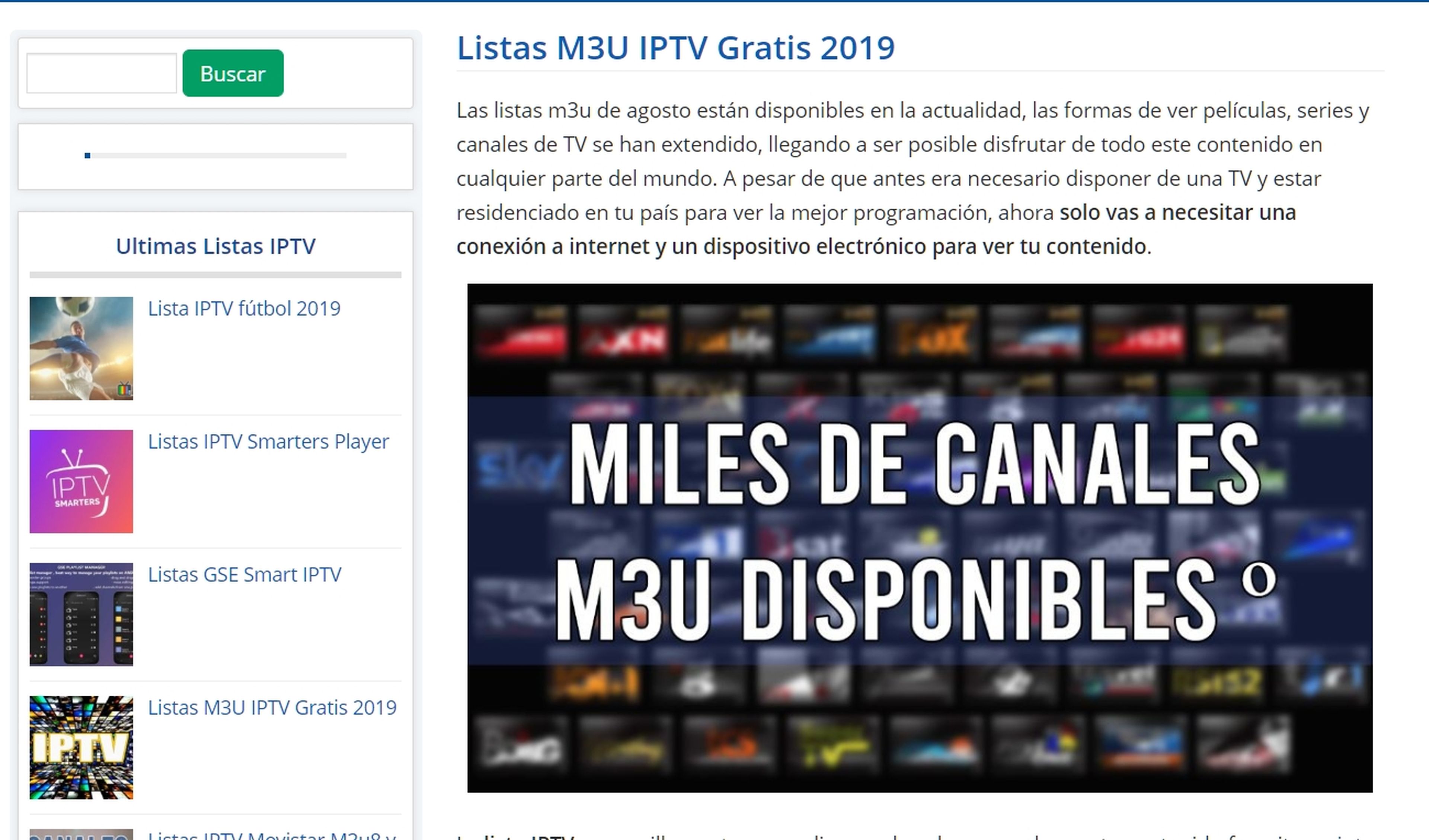 Stream IPTV GRATIS En Tu SMART TV 📺 Listas IPTV 2019 Listas M3u 2019.  Canales Premium ESPAÑA by Listas IPTV