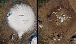 Así muere un glaciar, visto desde el espacio