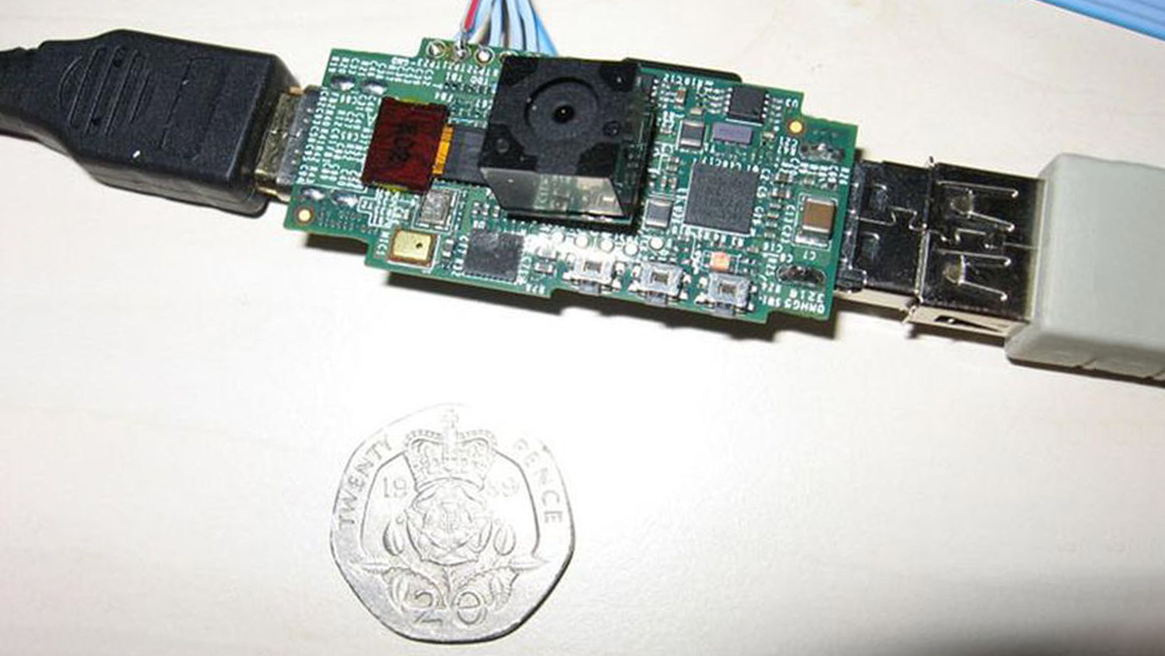 Prototipo de Raspberry Pi mostrada en el reportaje de la BBC