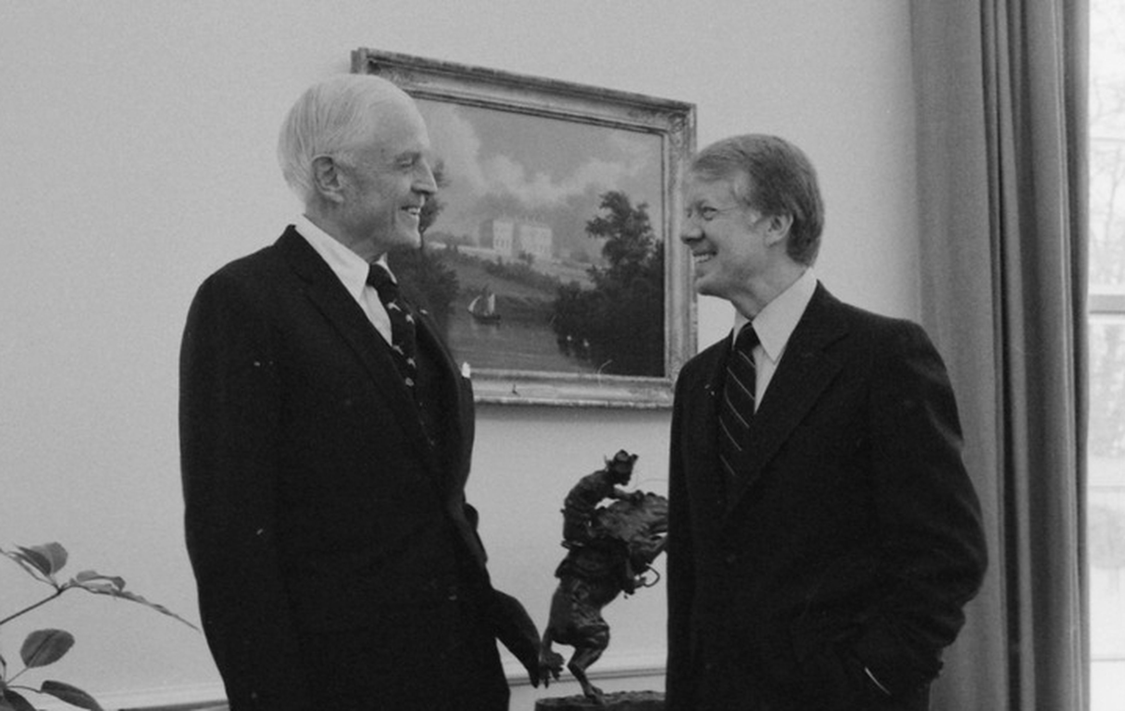 Thomas J Watson, junto a Jimmy Carter.