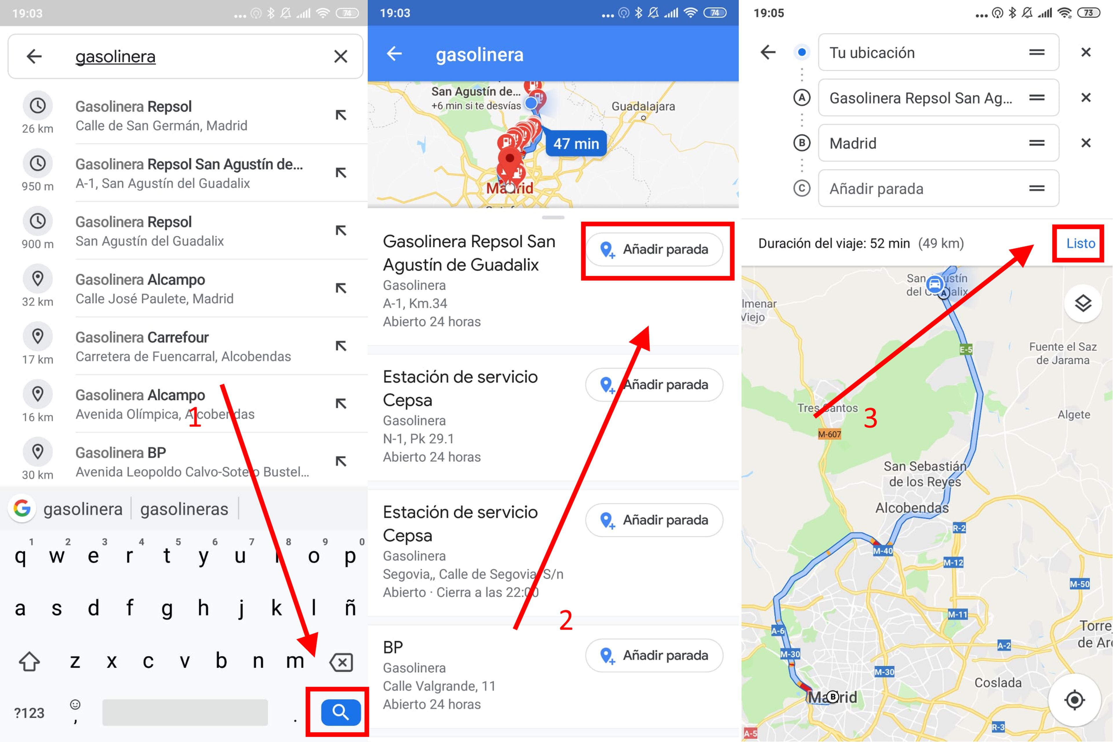 Cómo añadir una parada intermedia en Google Maps