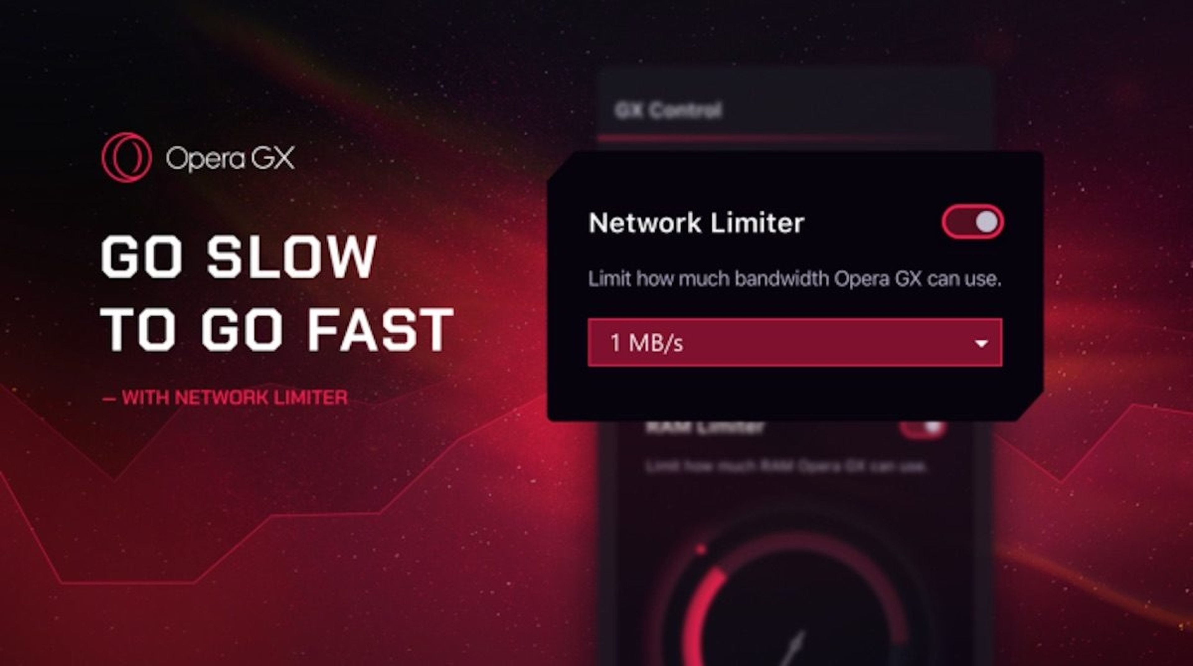 Opera GX es el único navegador que permite limitar el ancho de banda que usa