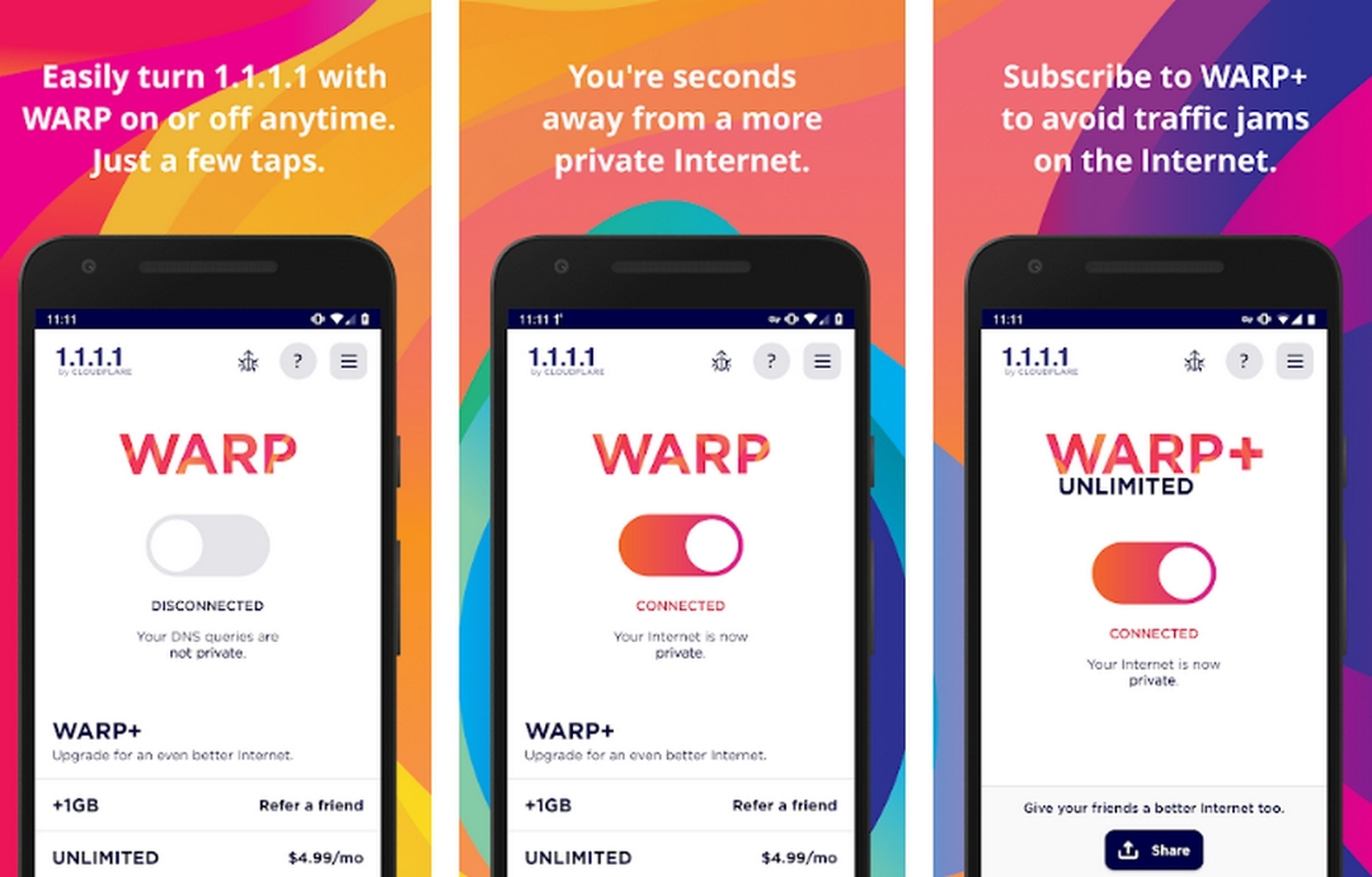 Así puedes activar Warp, la nueva VPN gratuita para tu móvil