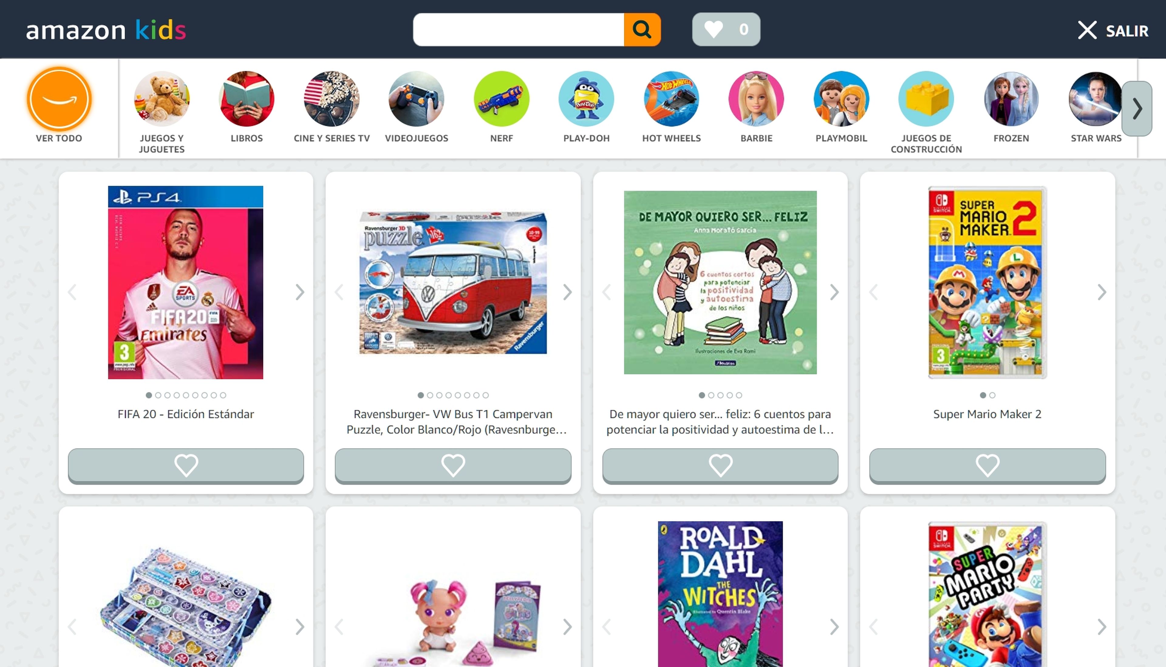 Con Amazon Kids tus hijos pueden crear listas de regalos seguras: ¡tiembla tarjeta de crédito!