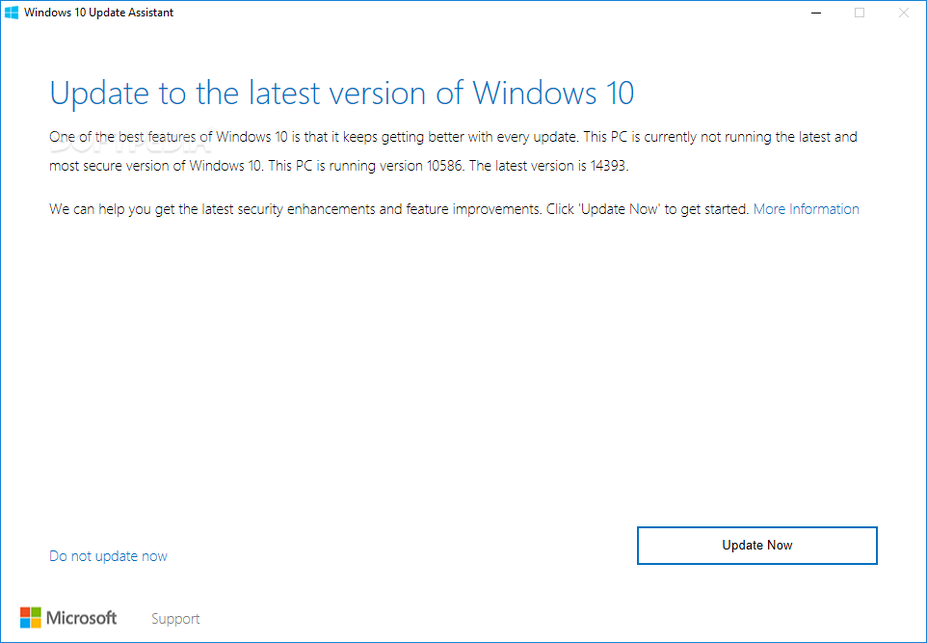 Asistente actualización Windows 10