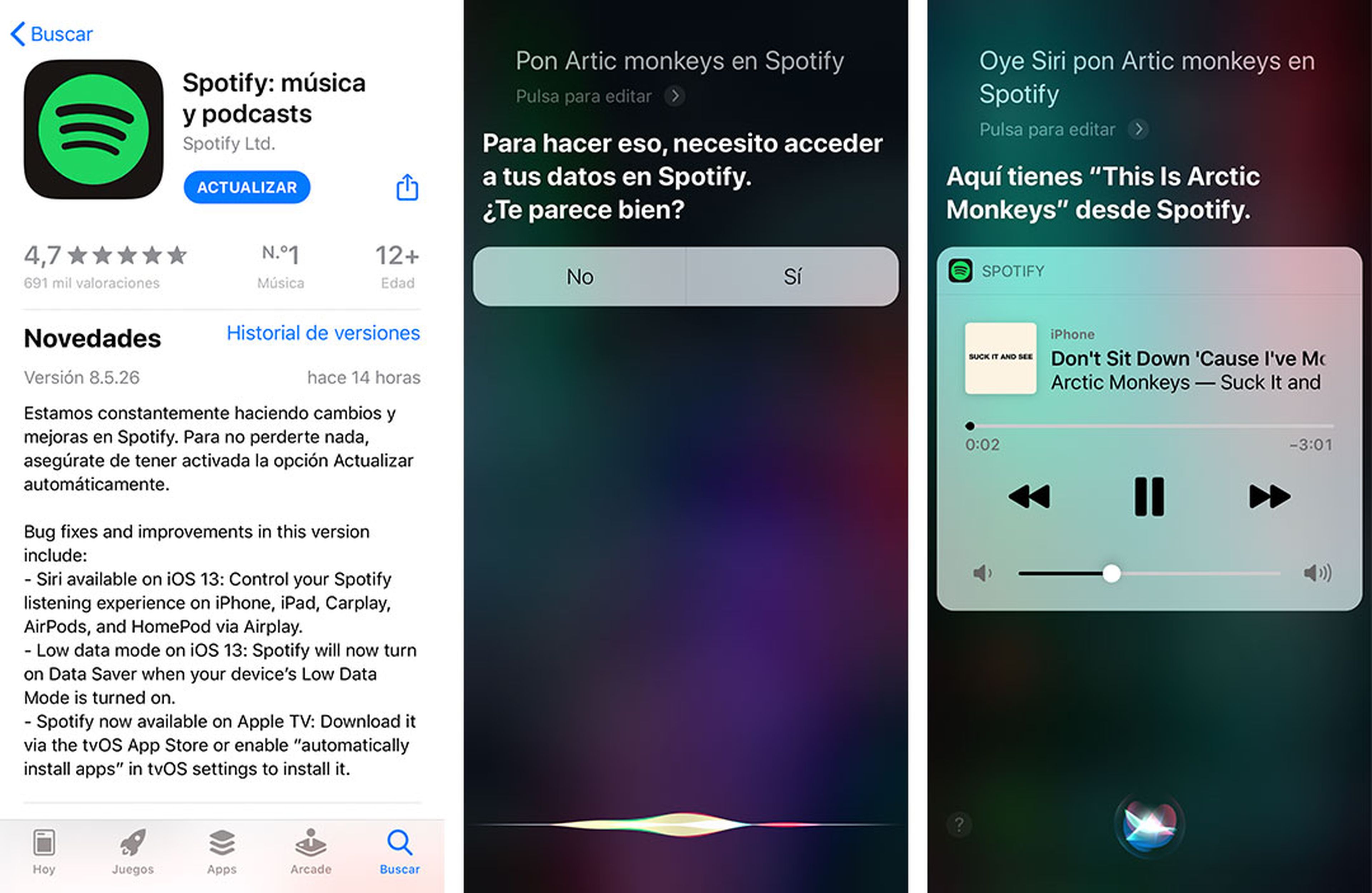 Controlar Spotify con Siri