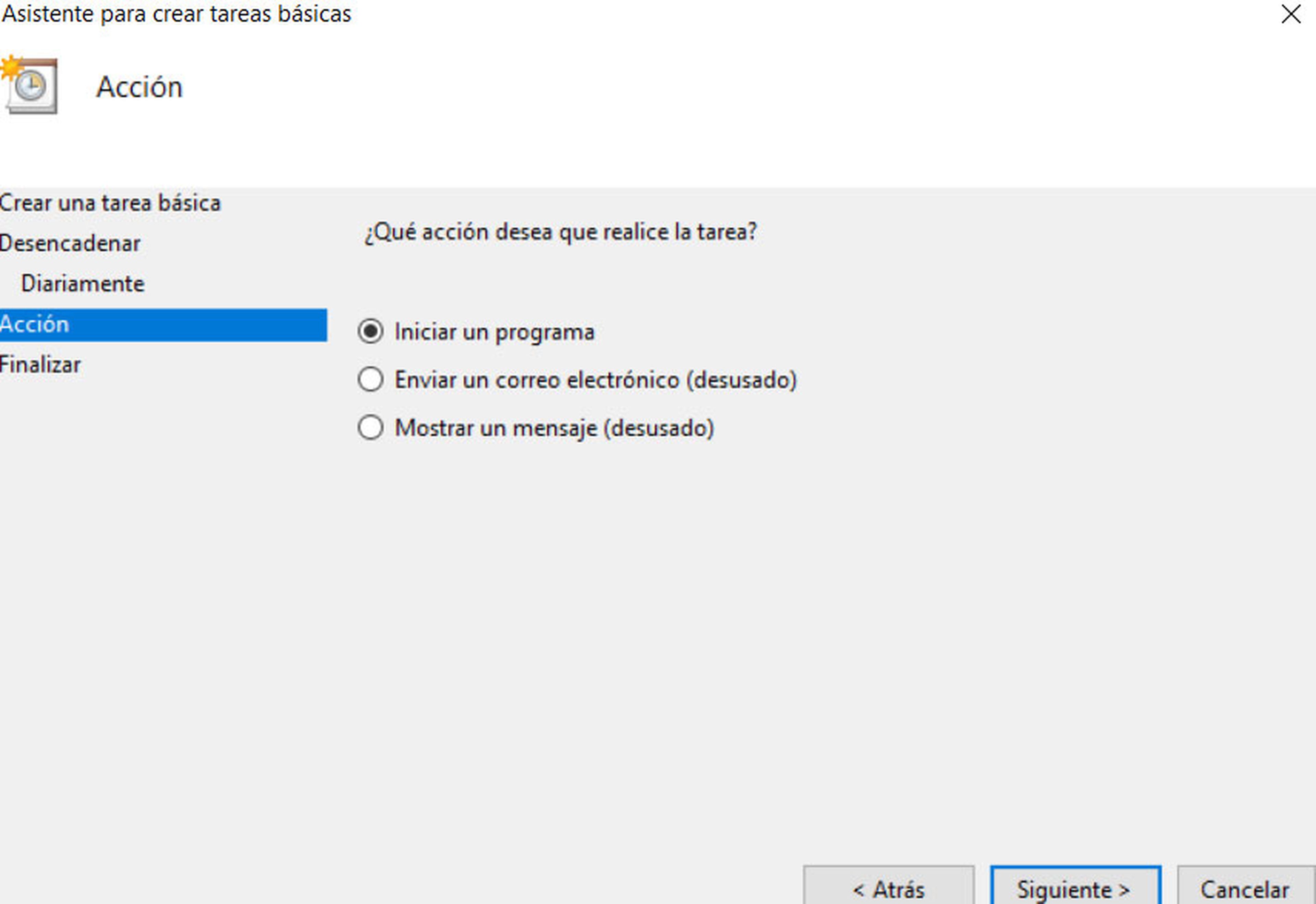 Programador tareas Windows 10