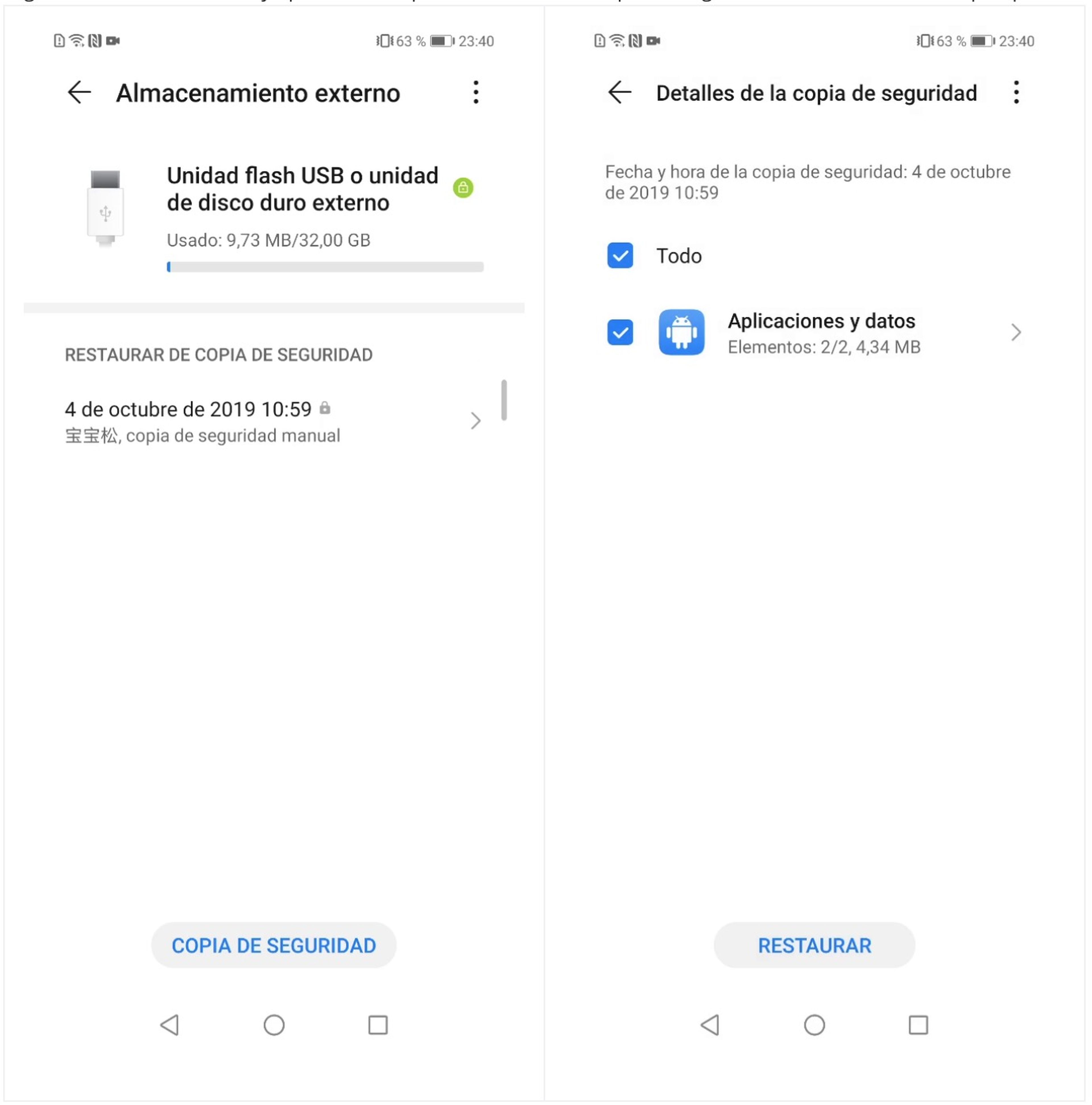 Capturas mate 30 pro services