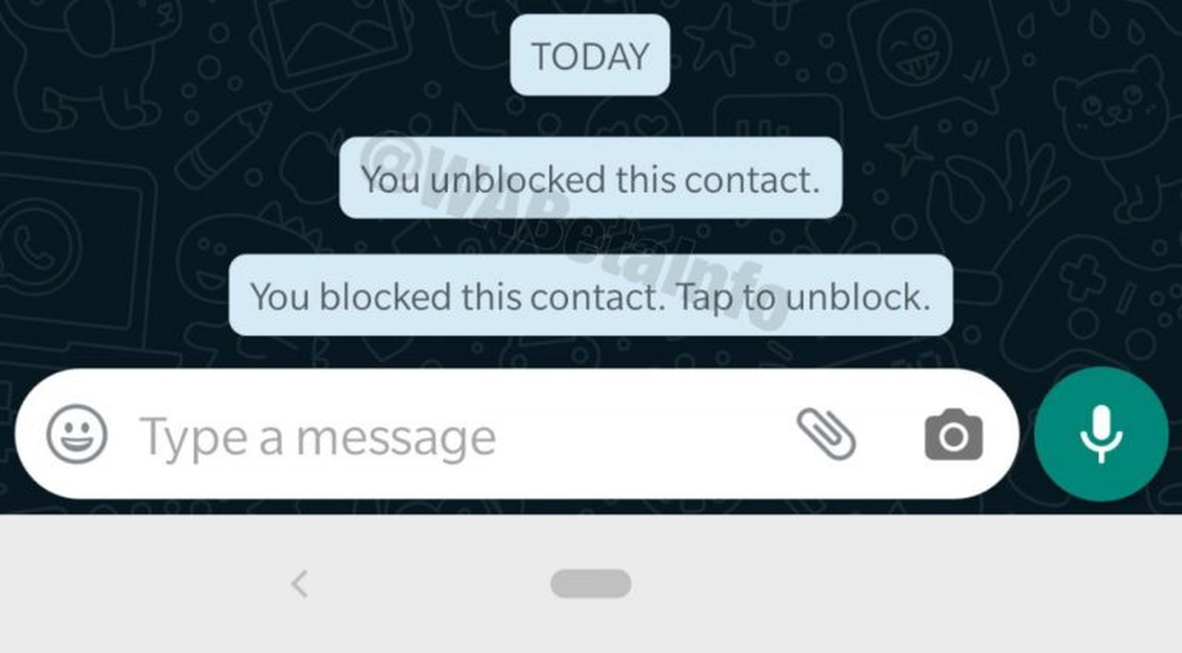 Contacto bloqueado WhatsApp