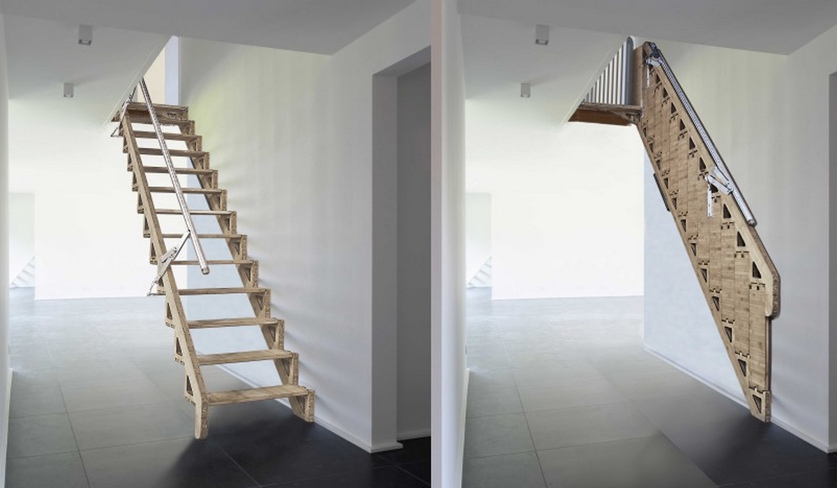 Las escaleras y muebles plegables de Zev Bianchi