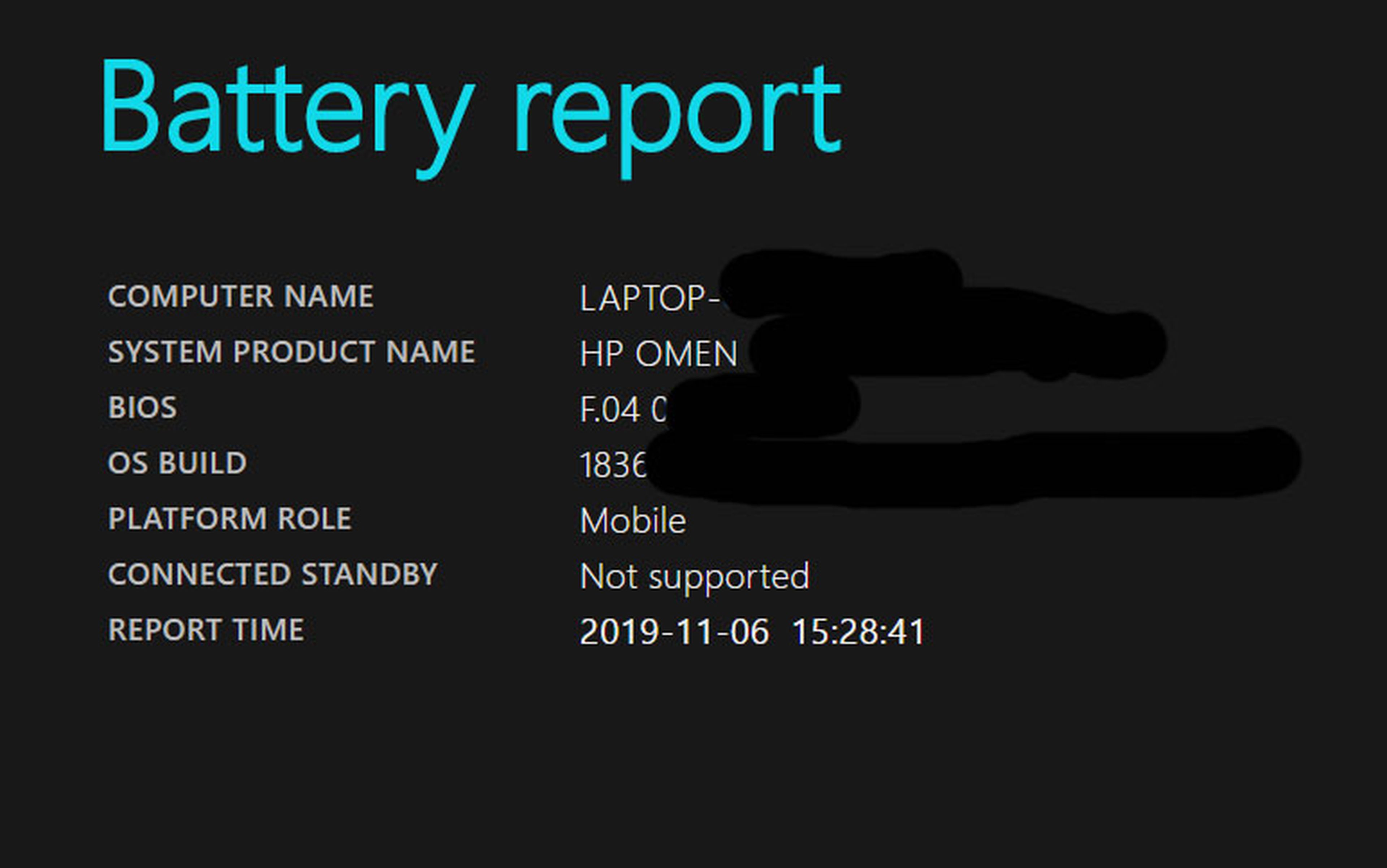 Informe batería Windows 10