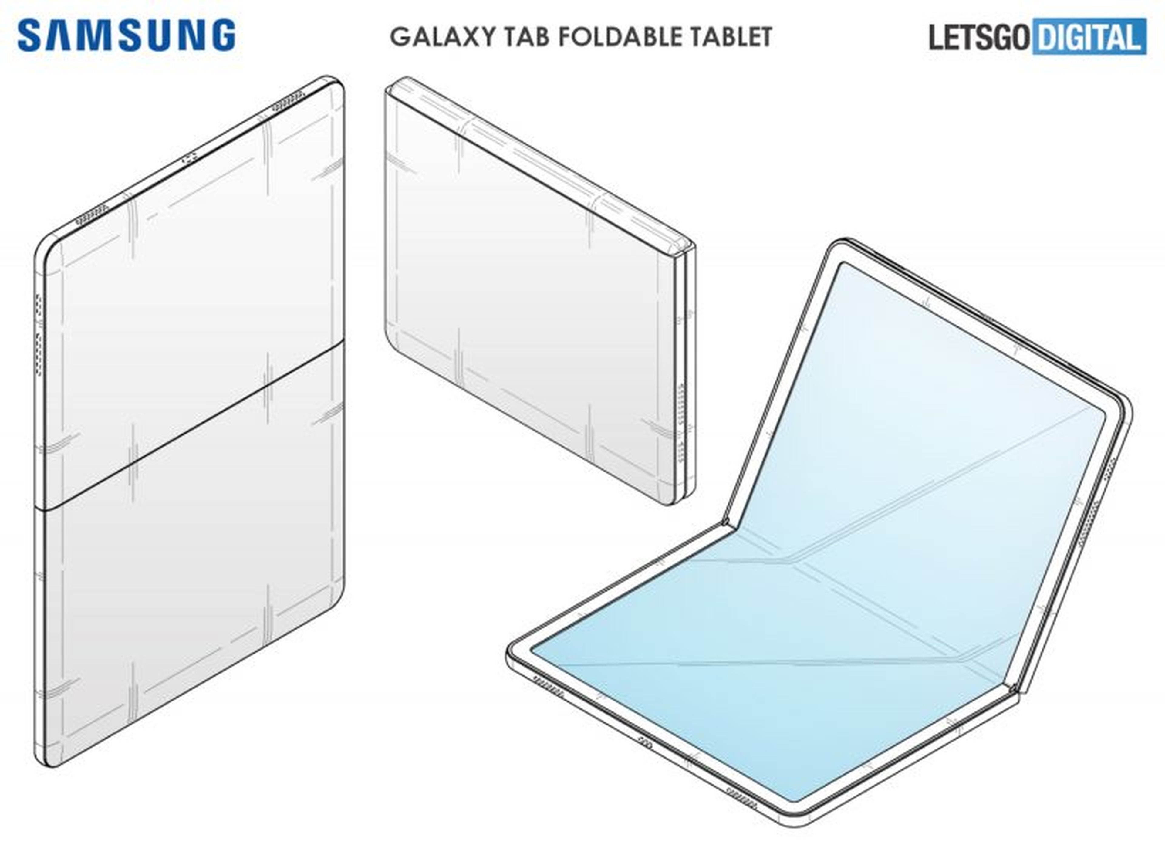 Samsung Galaxy Tab plegable boceto