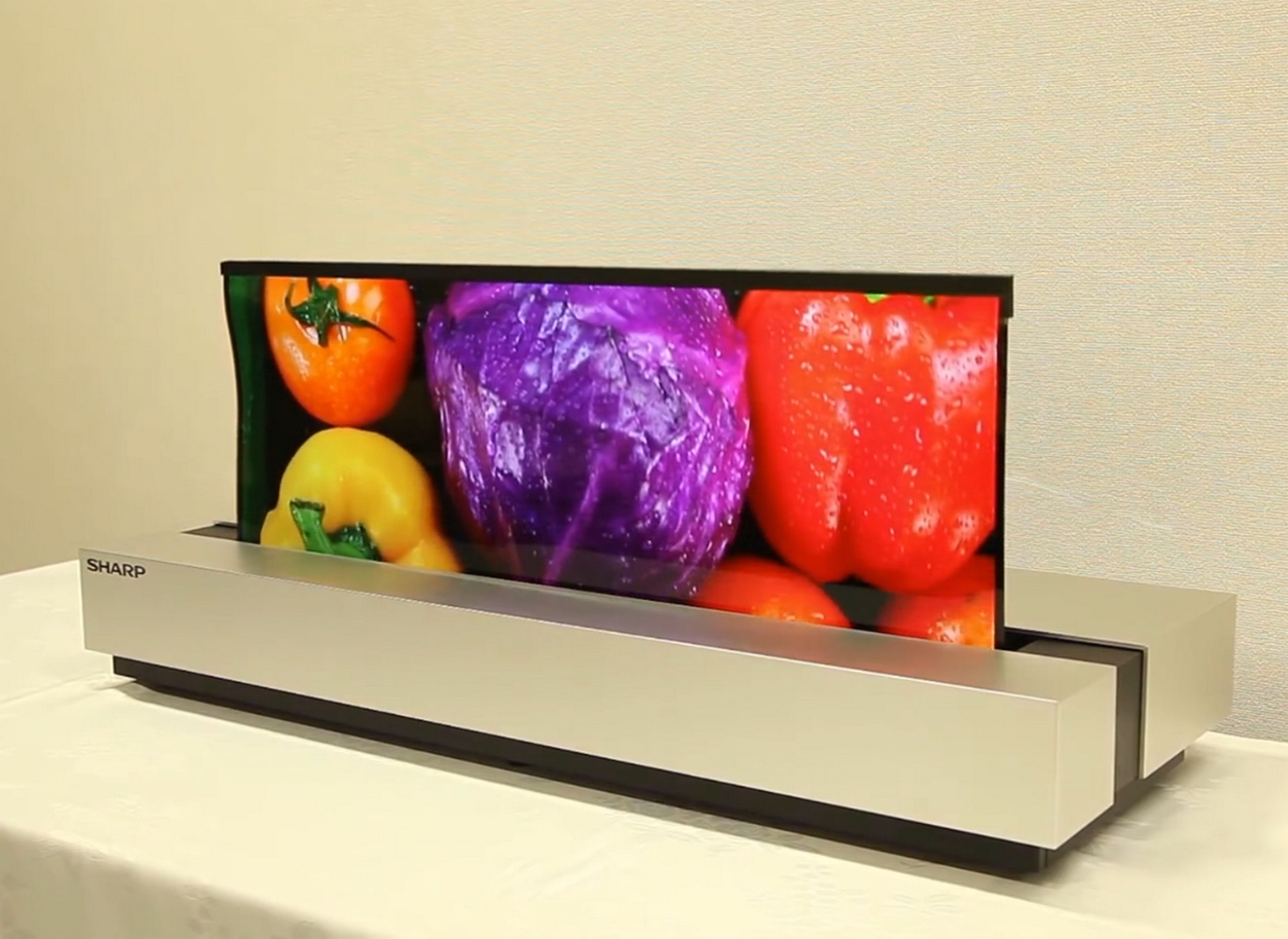Sharp presenta un televisor 4K OLED enrollable (vídeo)