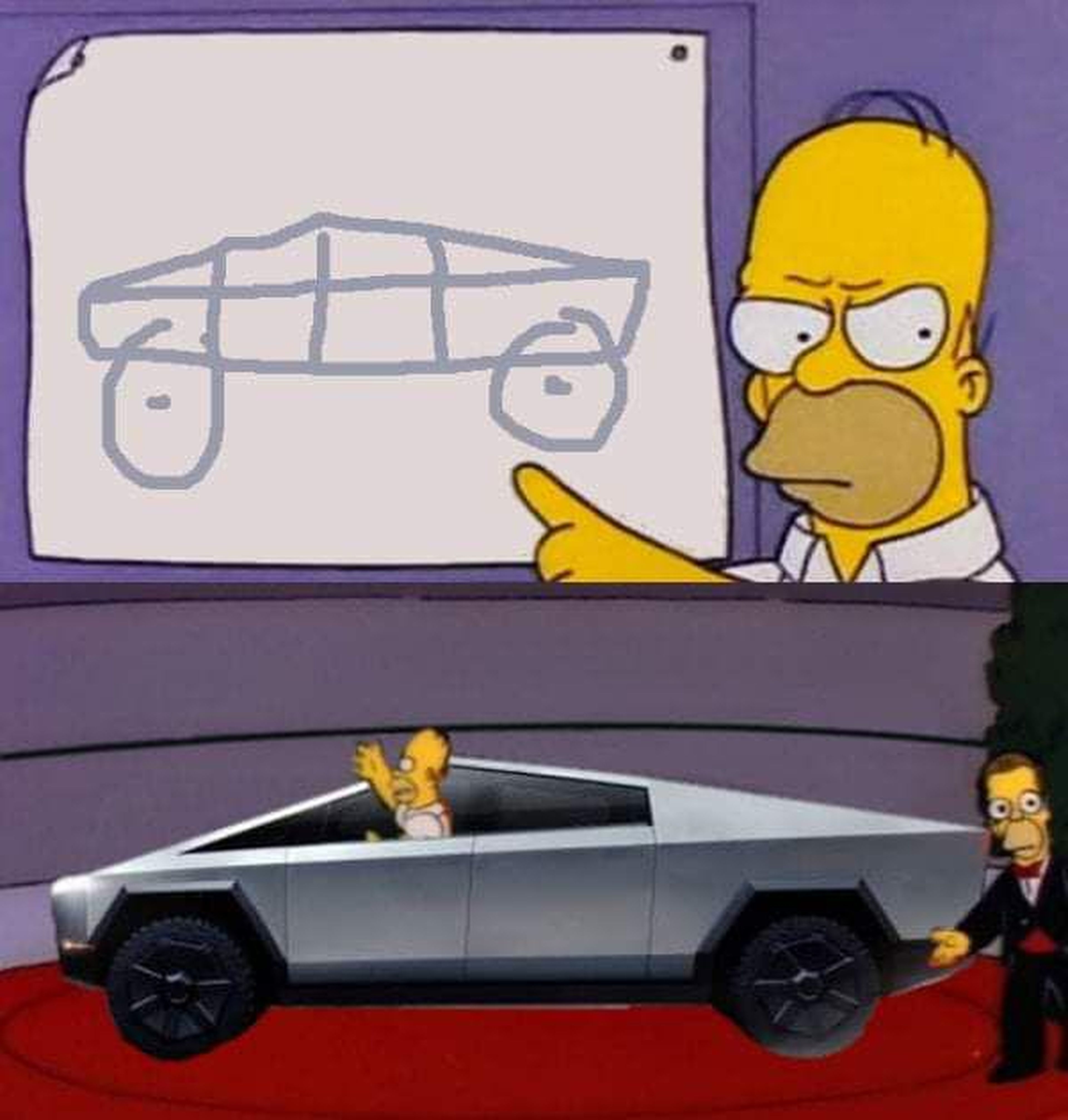 Los Simpson Tesla Cybertruck