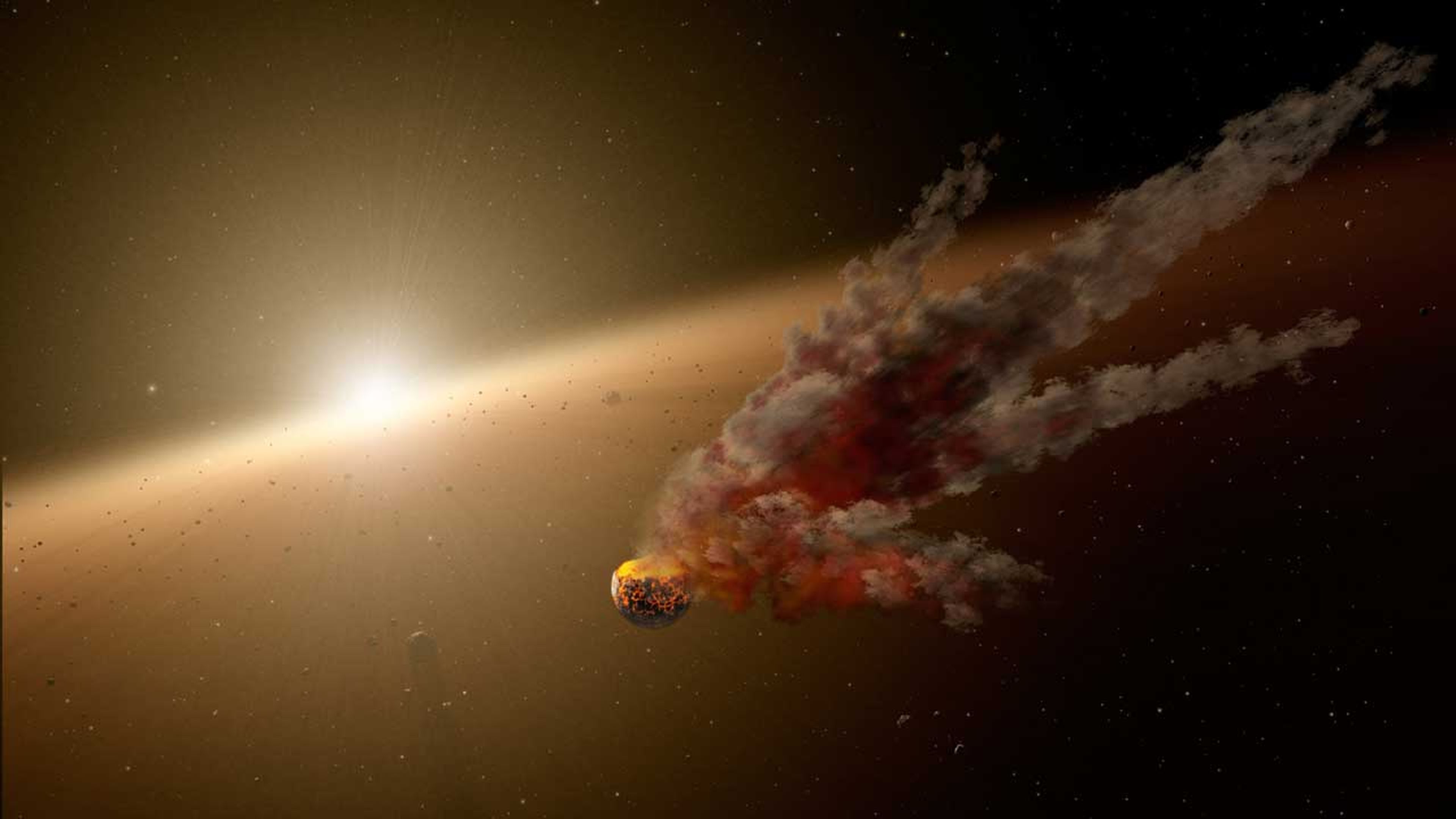 Impacto entre asteroides para la formación de planetas