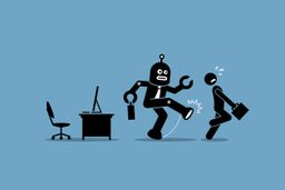 Robots vs humans work jobs