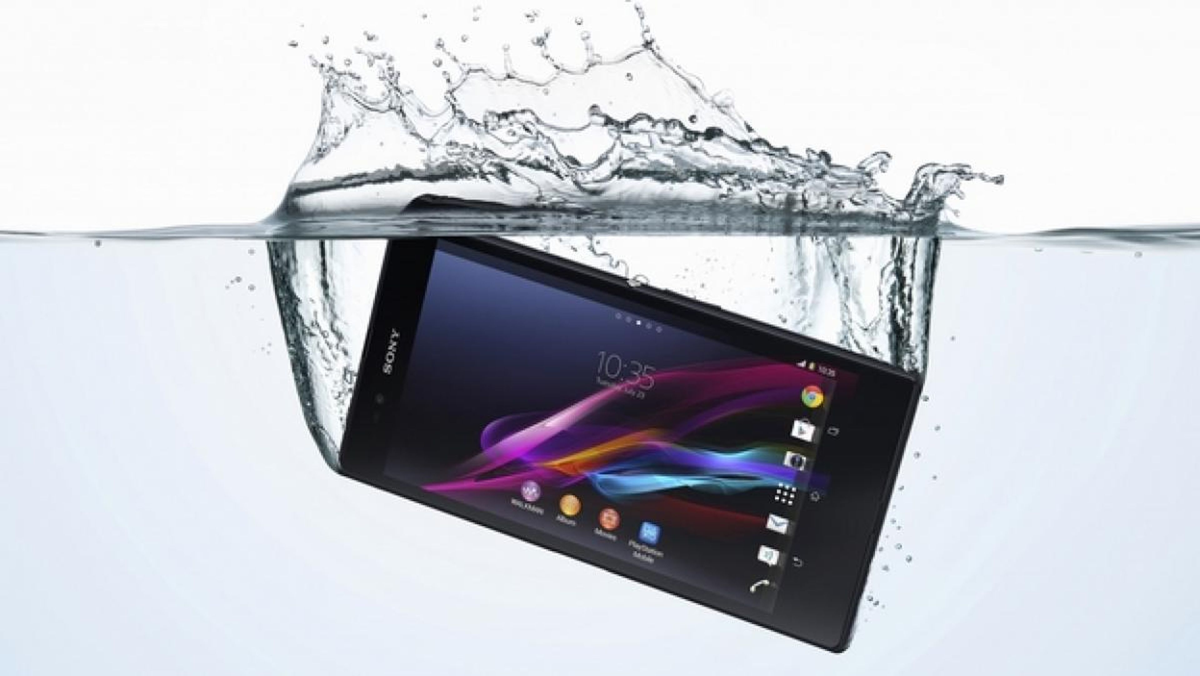 Uno de los primeros smartphones con protección al agua, Sony Xperia Z.