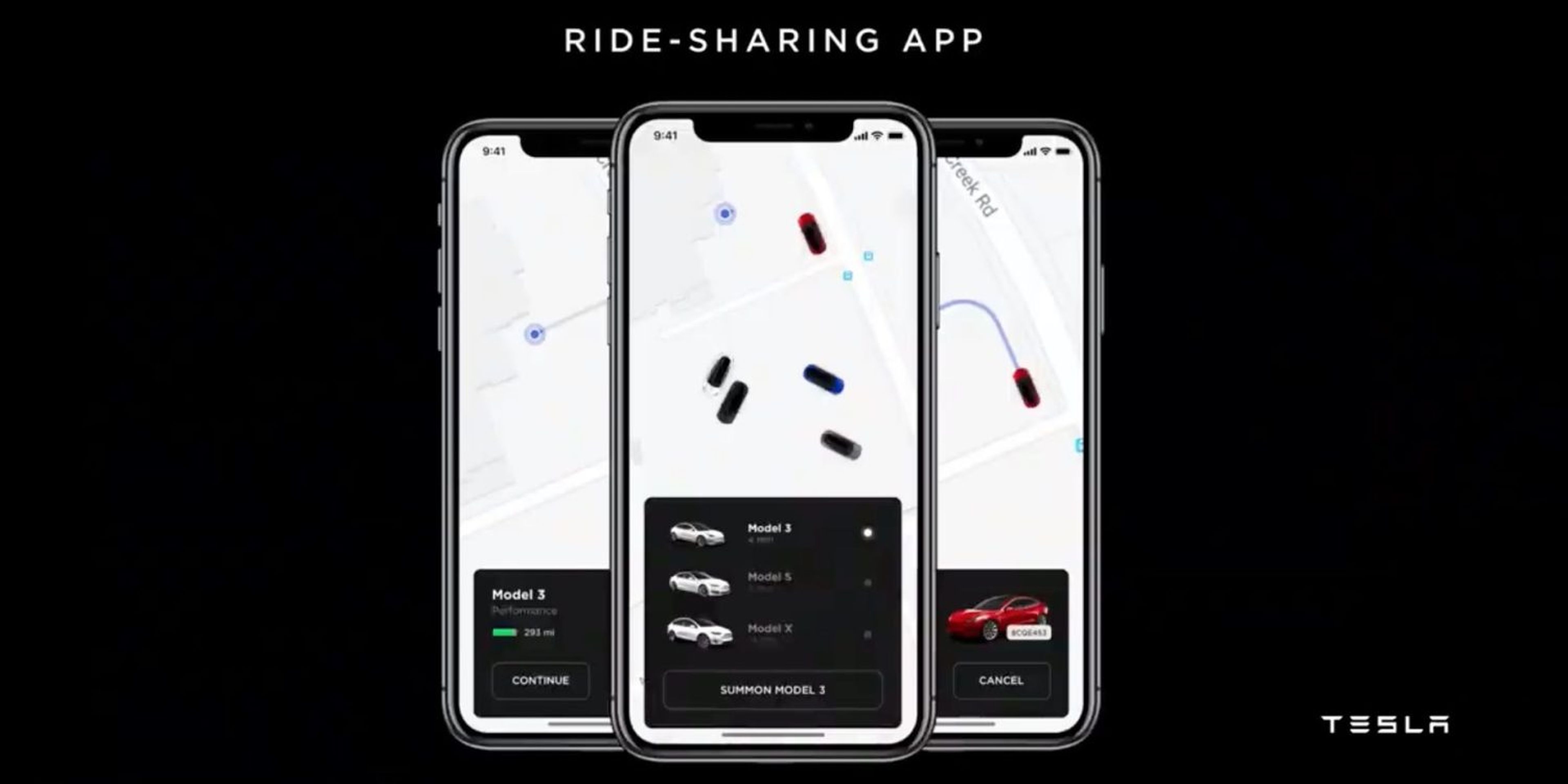 Aplicación Tesla carsharing
