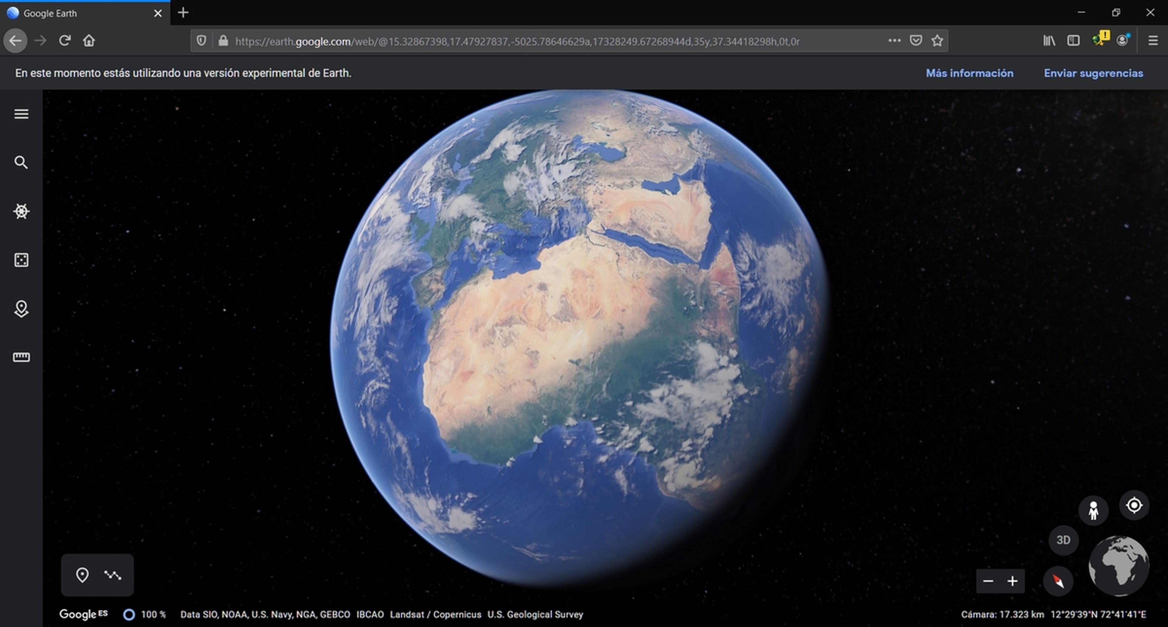Ha costado años, pero ya puedes usar Google Earth en cualquier navegador... menos en uno