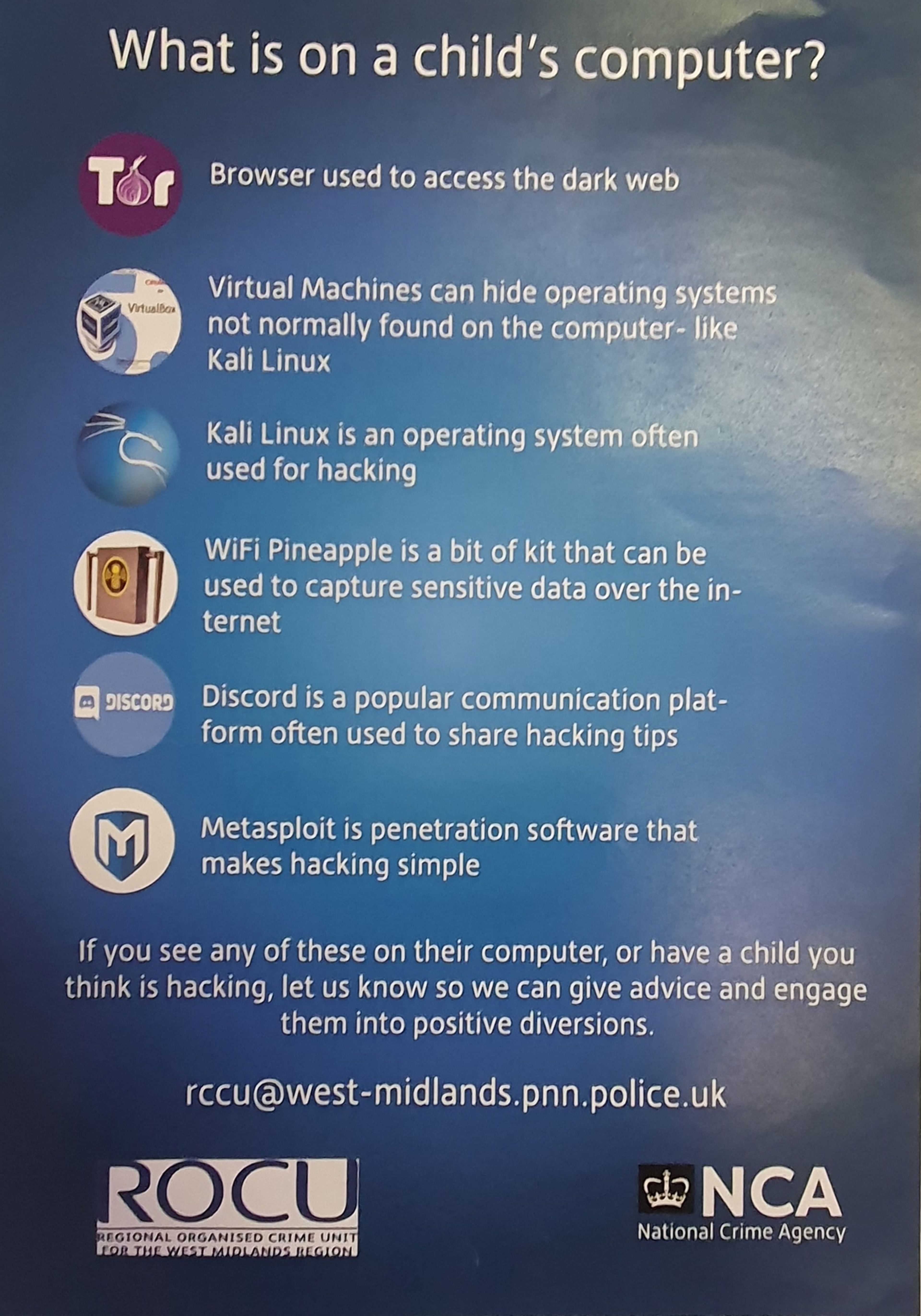 Si tu hijo usa Discord, Kali Linux o una máquina virtual, llama inmediatamente a la policía británica