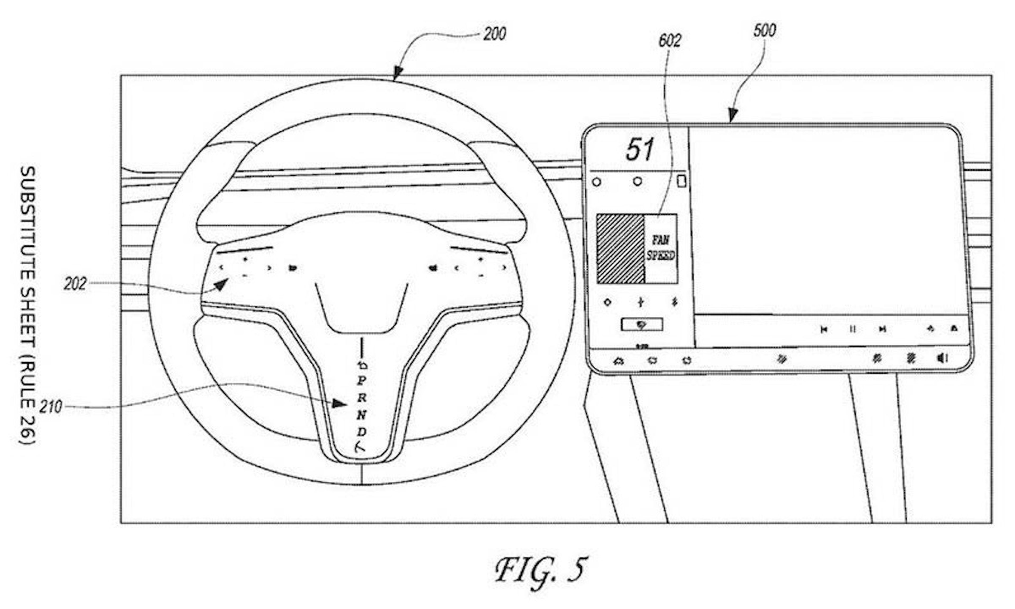 Patente de Tesla, volante con control táctil