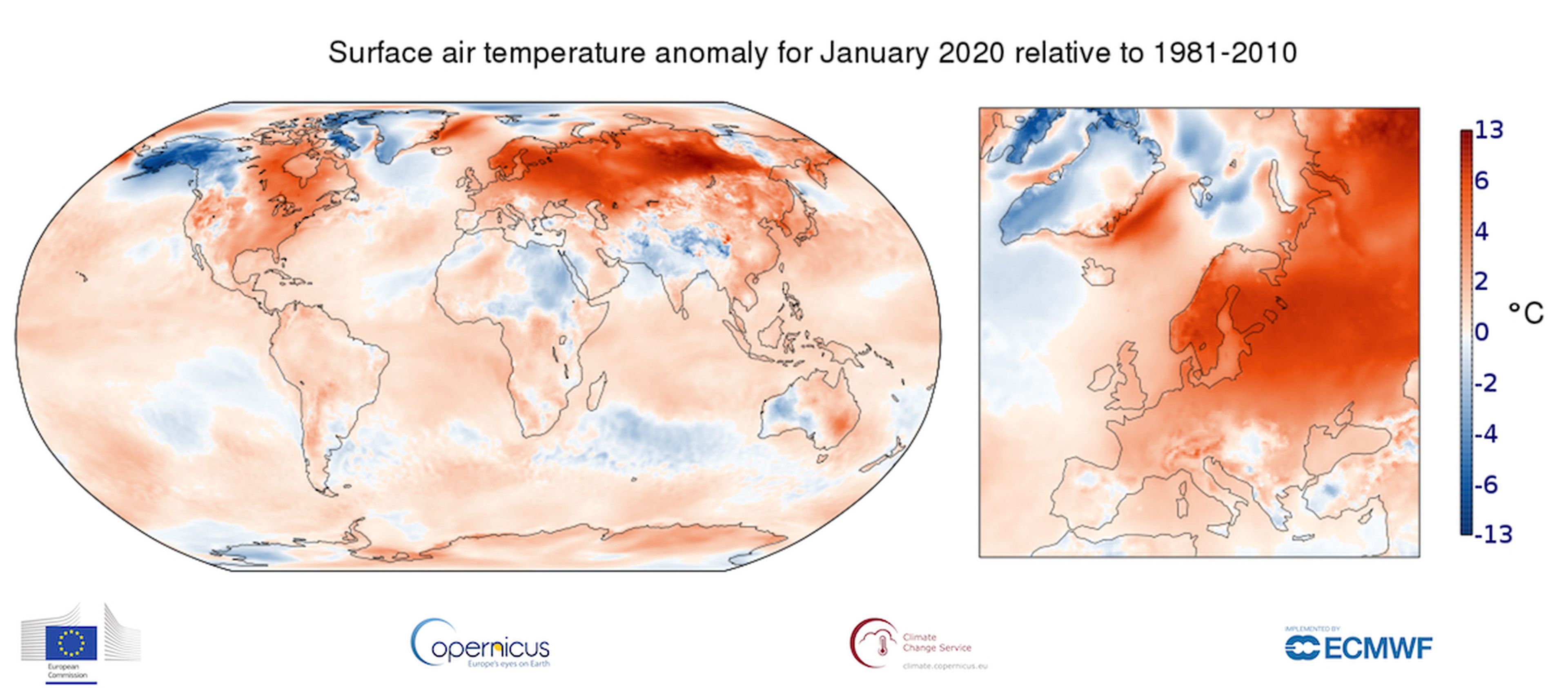 Temperatura enero 2020