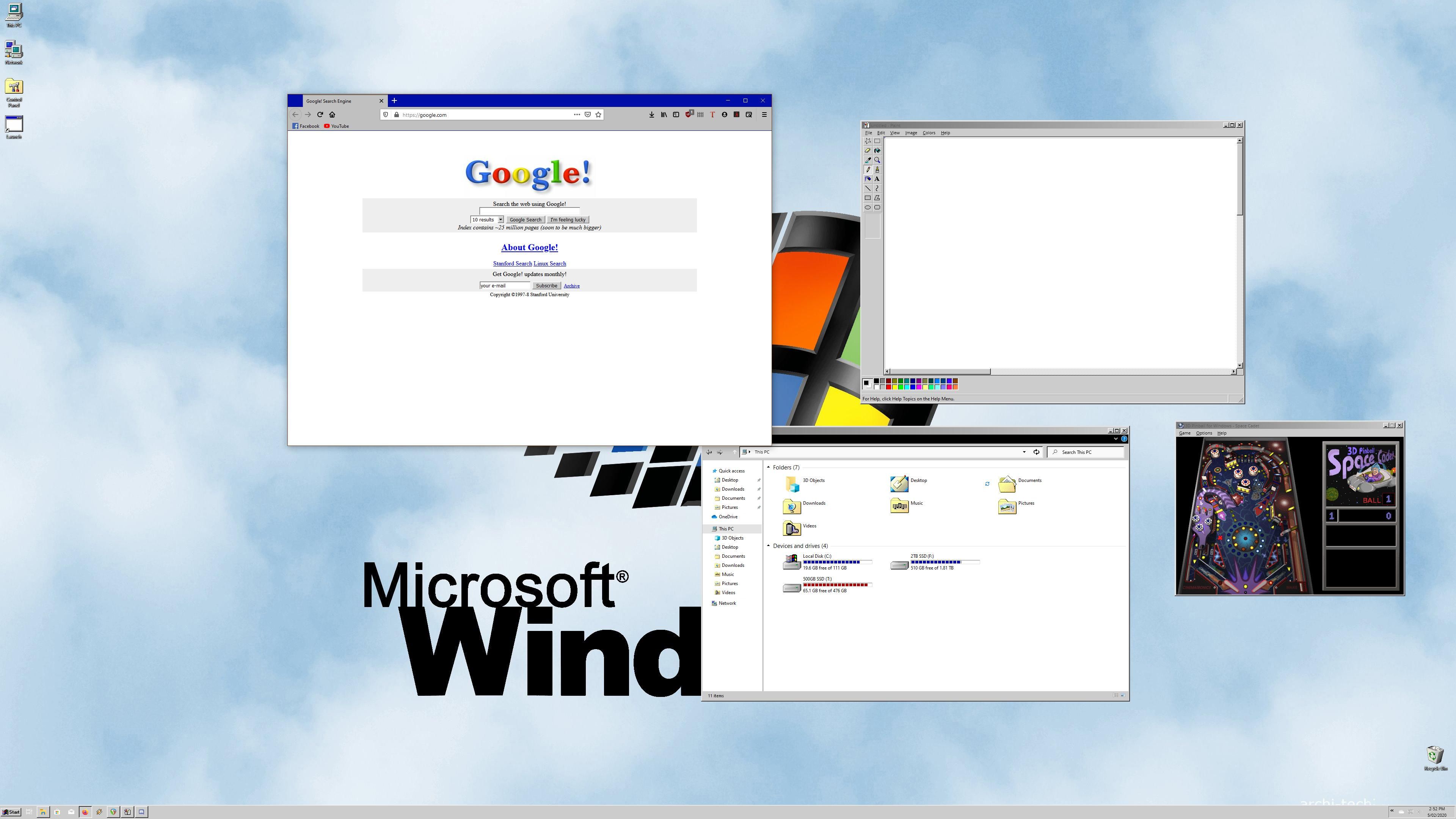 Windows 95 en Windows 10