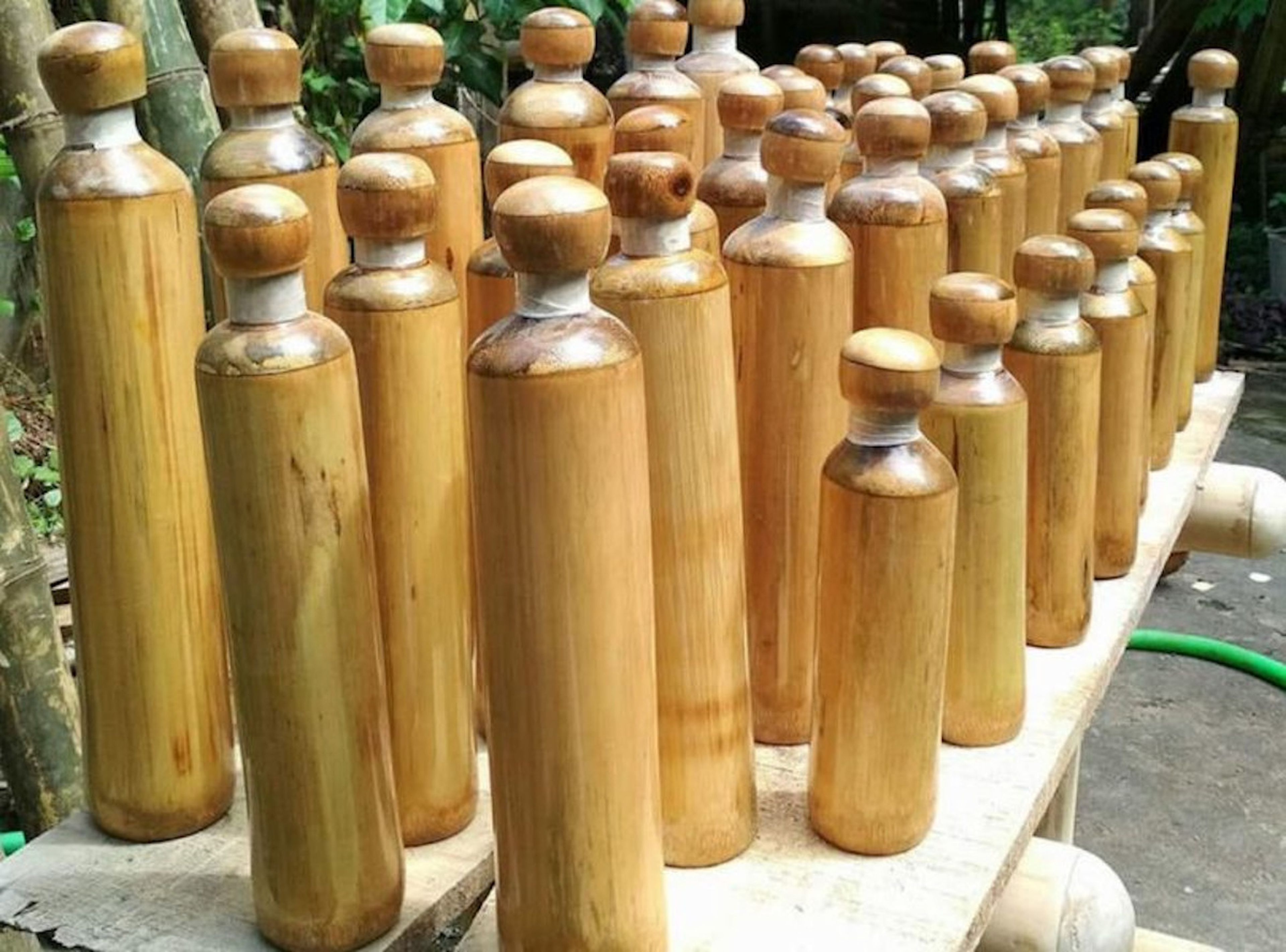 Botellas de bambu