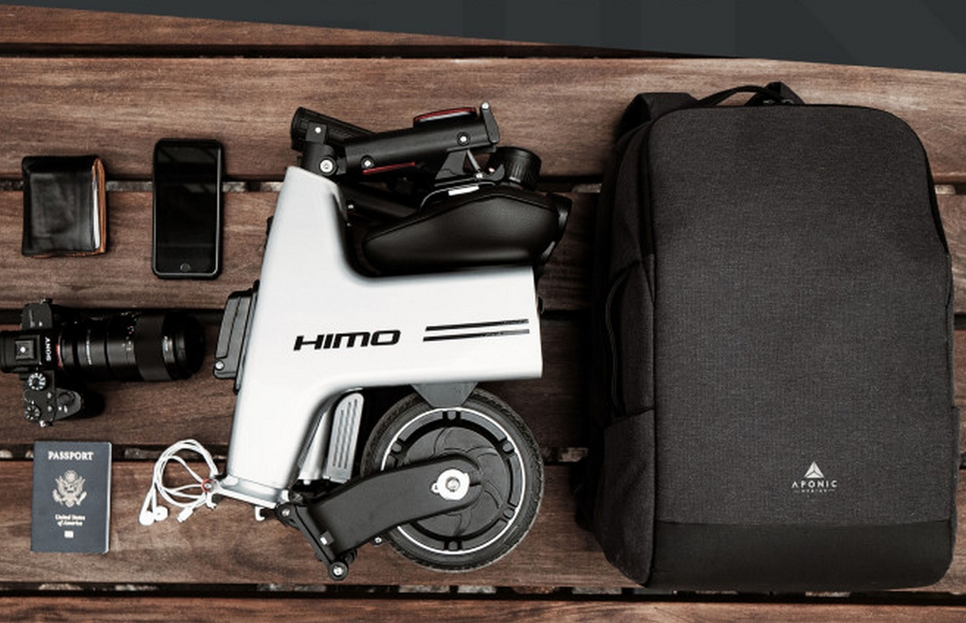 HiMo H1, la bicicleta eléctrica plegable que cabe en la mochila