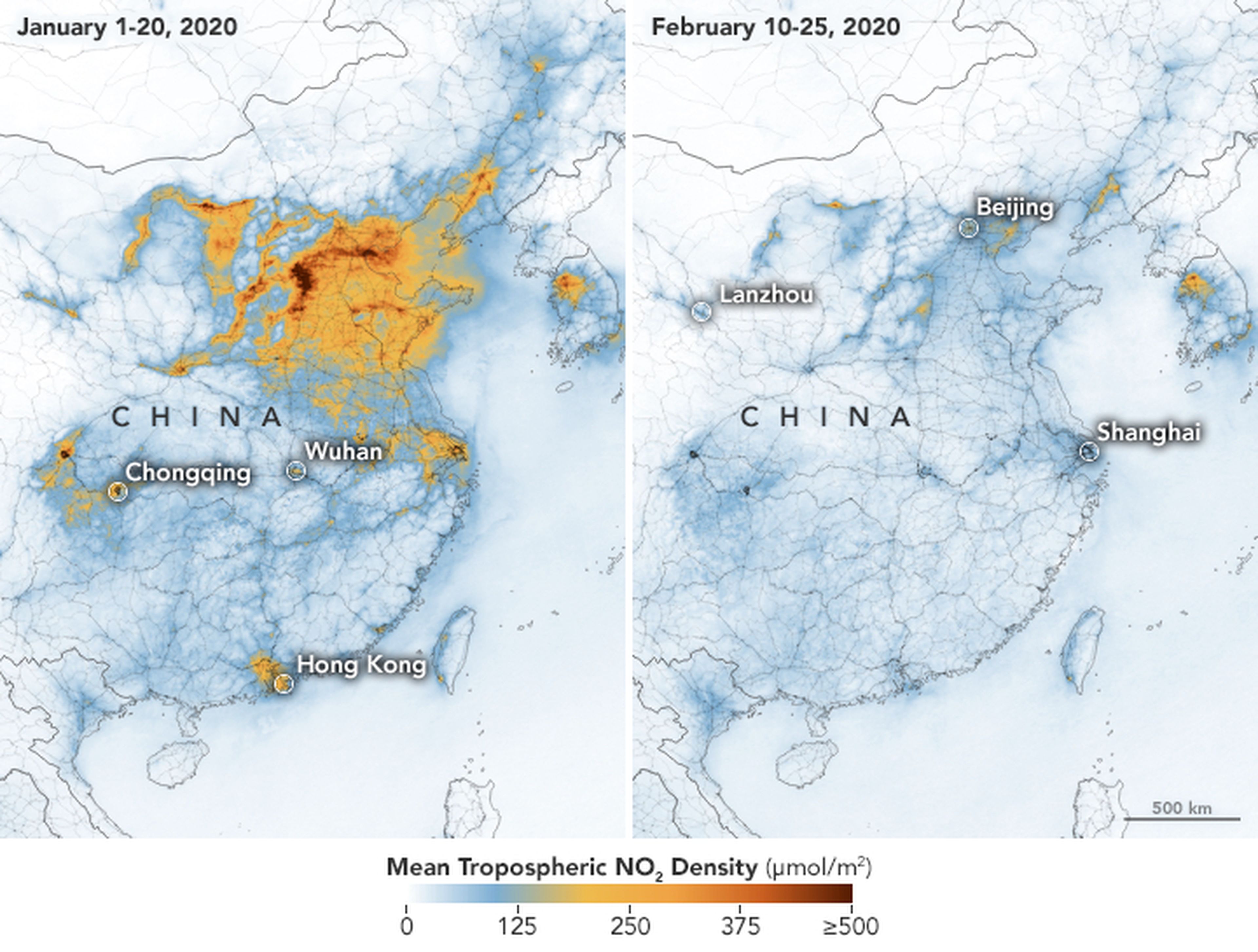 Mapa contaminación China