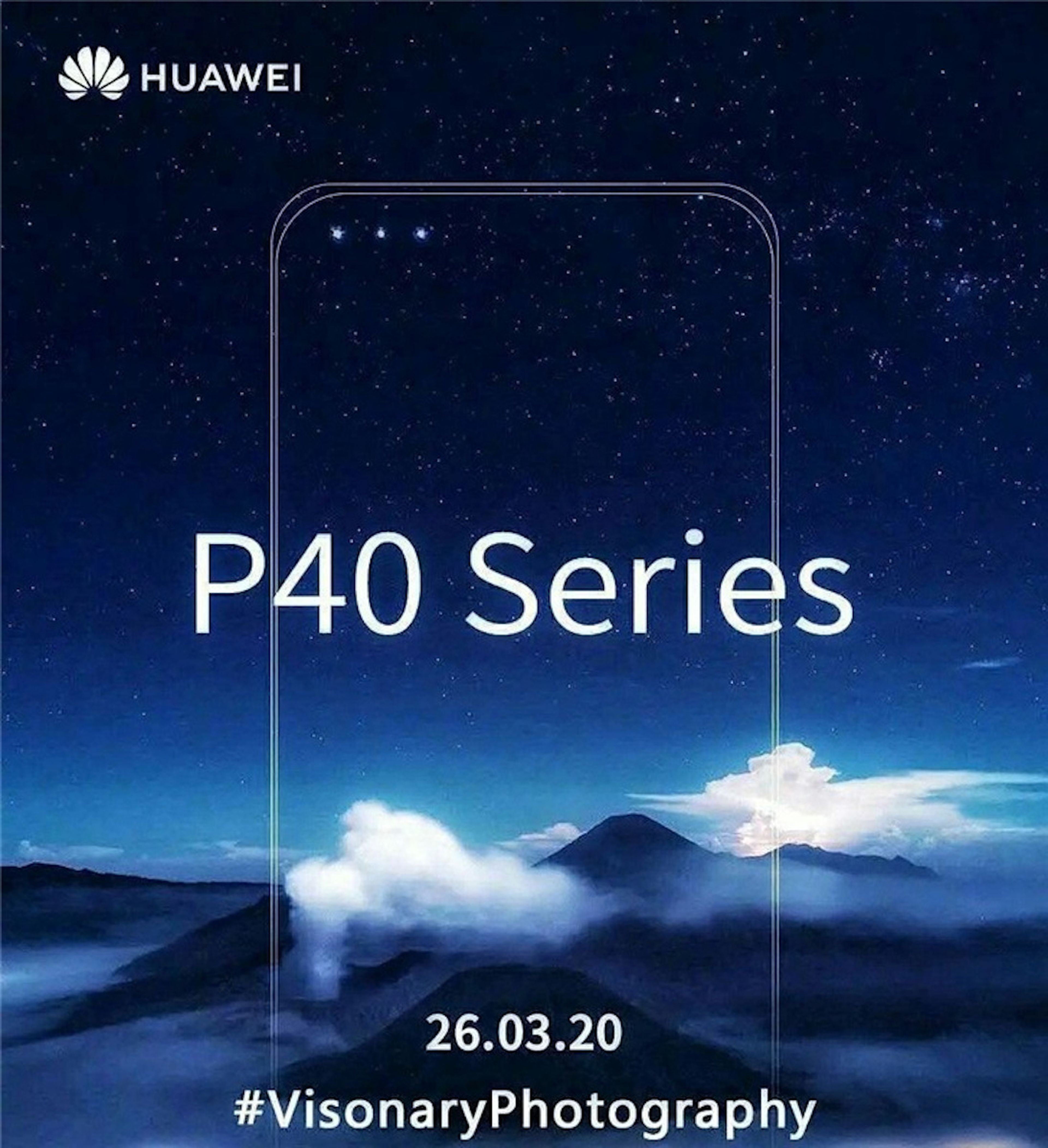 Póster Huawei P40, triple cámara