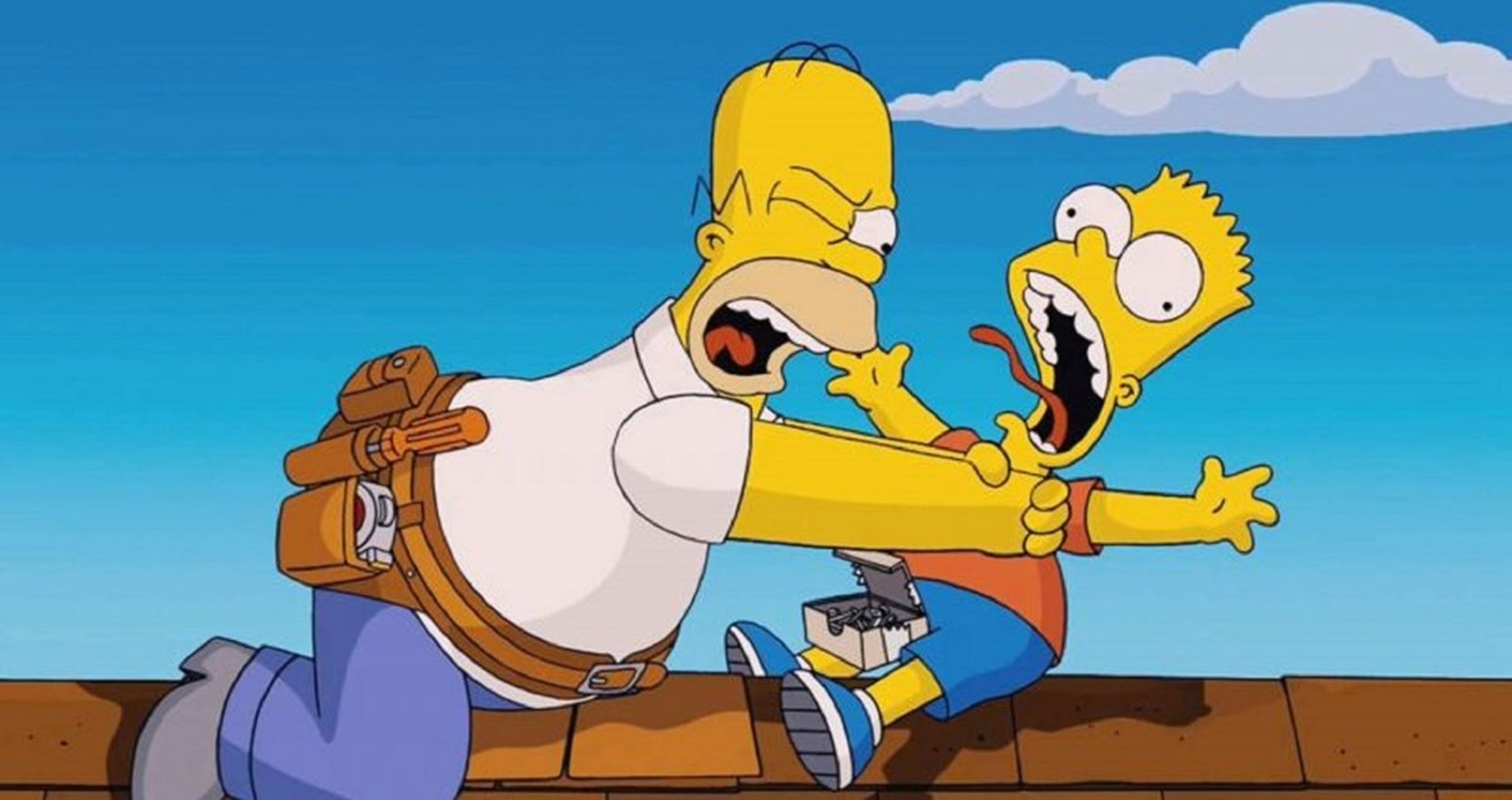Los Simpson - Homer estrangulando a Bart