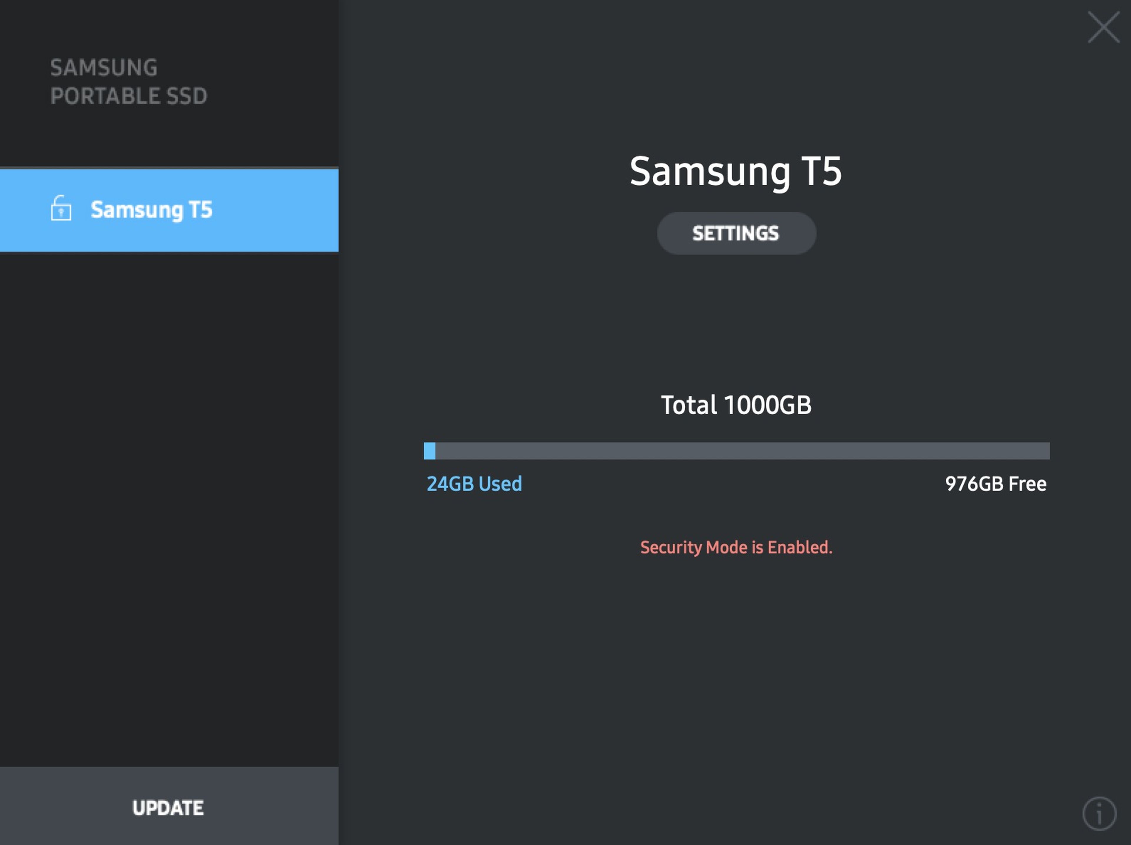 T5 Samsung software