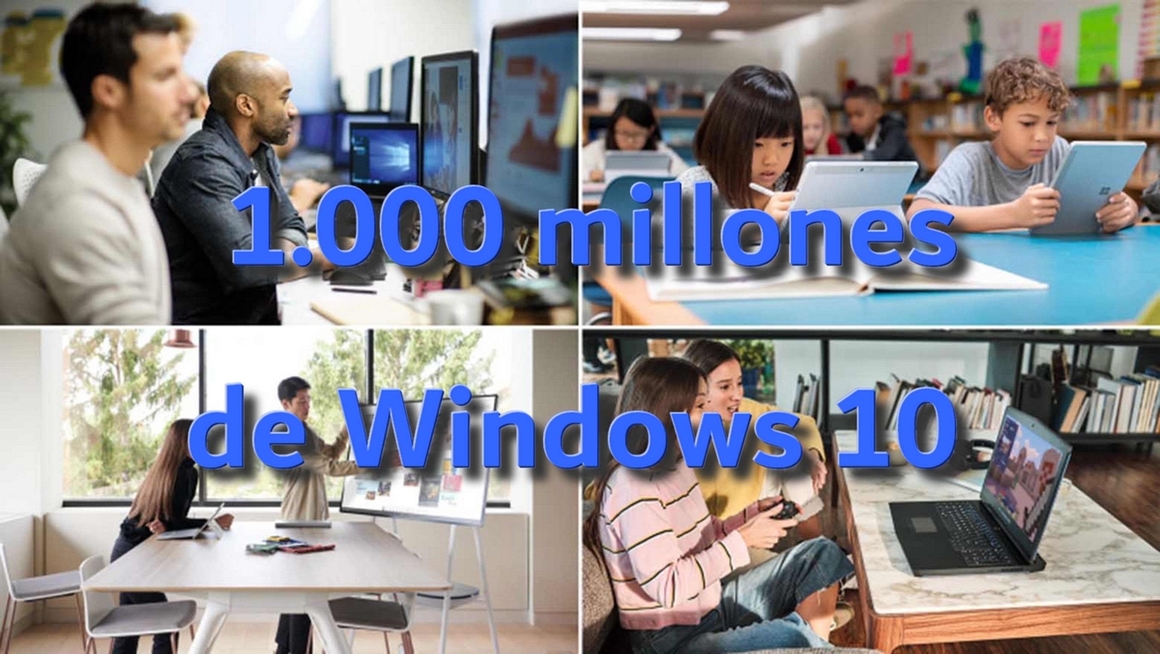 Windows 10 alcanza los 1000 millones de dispositivos activos, dos años después de lo esperado