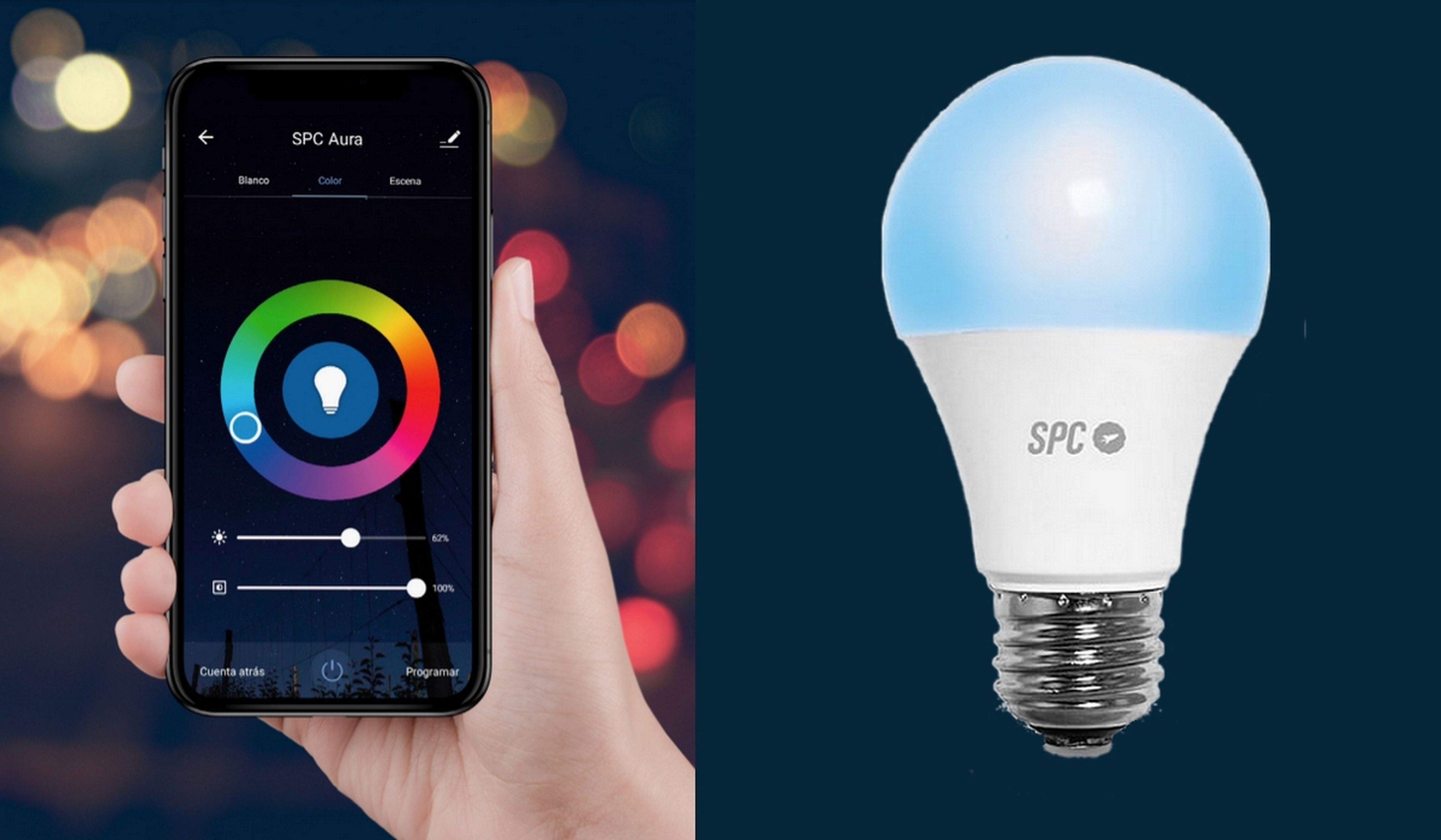 Aura, las bombillas inteligentes 3 en 1 de SPC con ajuste de color, tono de  blanco e intensidad desde el móvil