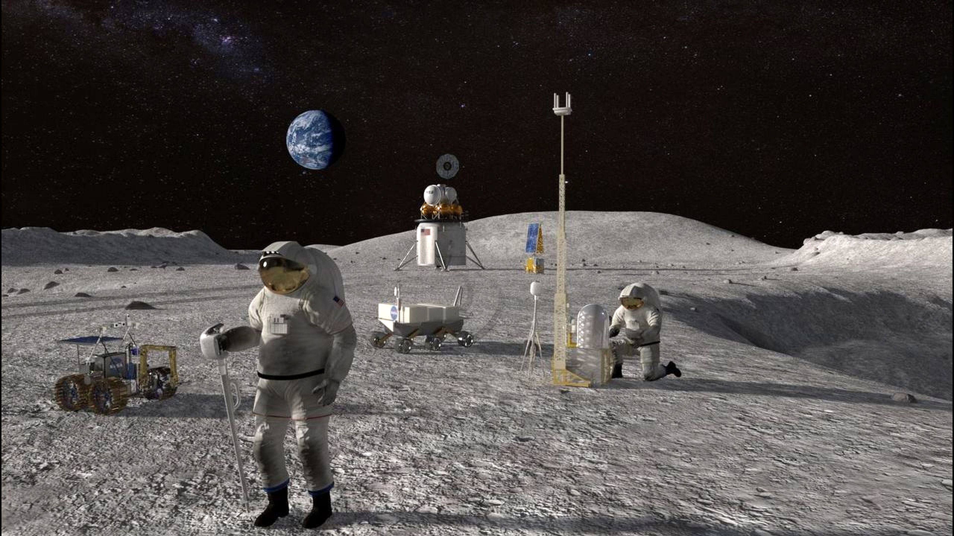 Campo base en la Luna de la NASA