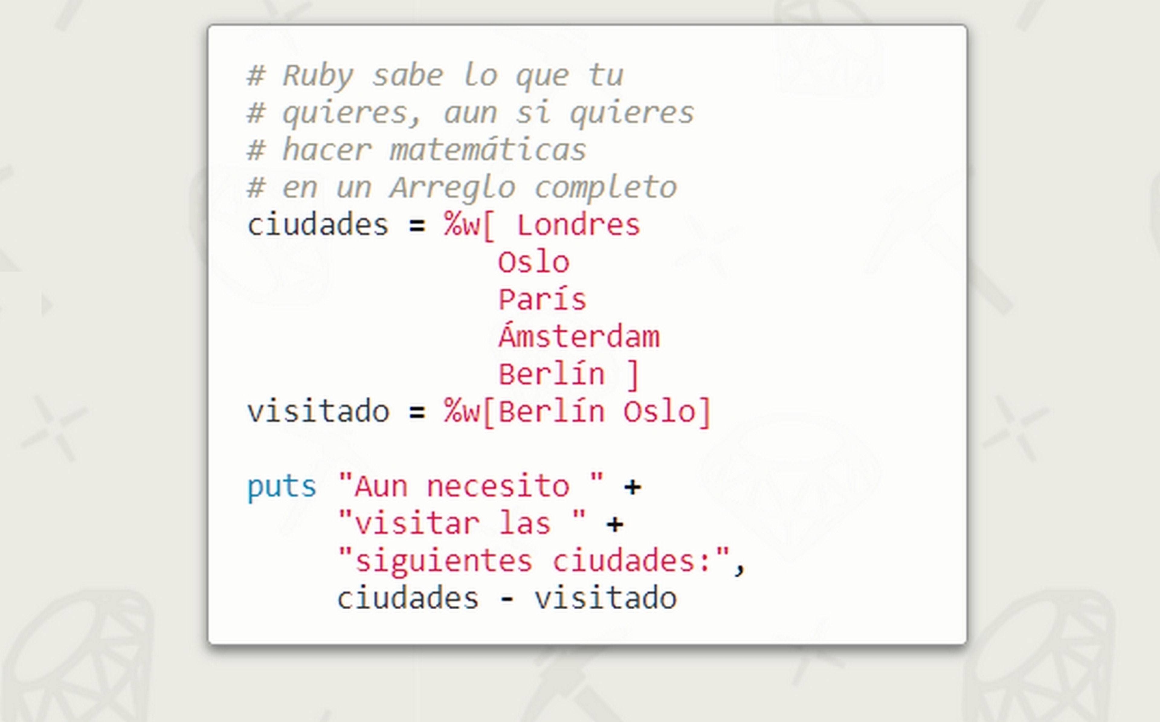 Código en Ruby