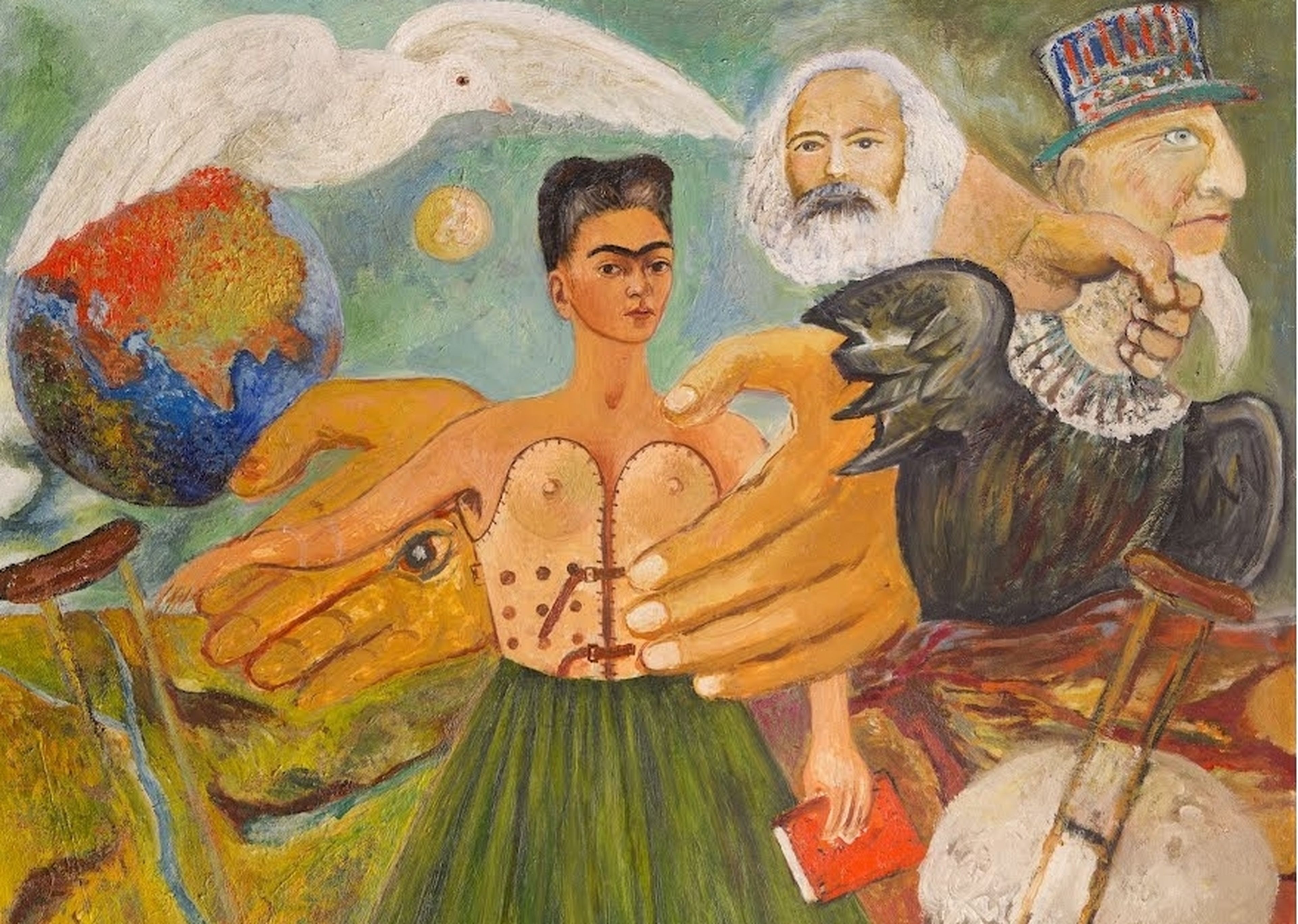 Cuadro marxista en el Museo Frida Kahlo